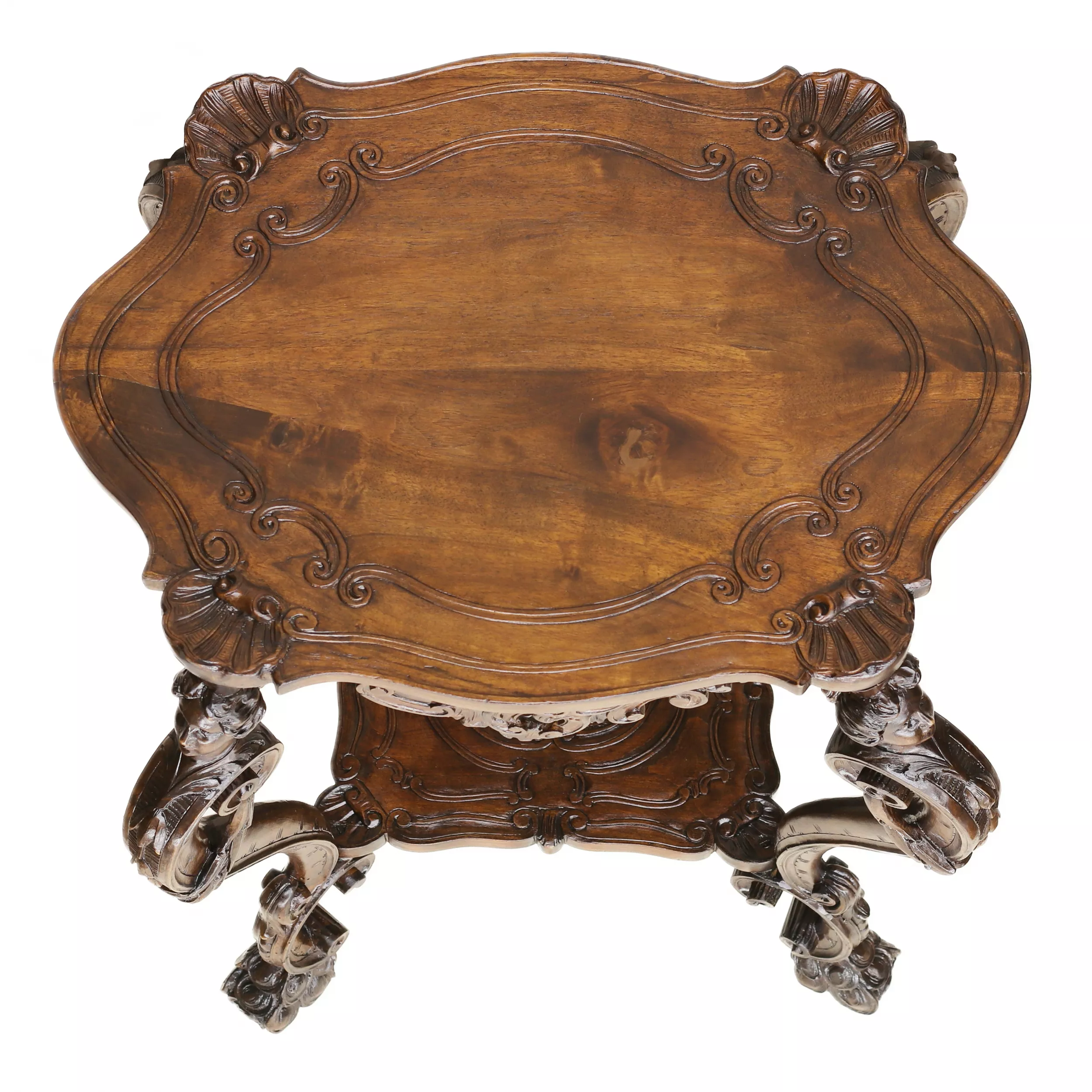 Table en bois sculpté de style néo-Roccoco du début du XIXème siècle. 