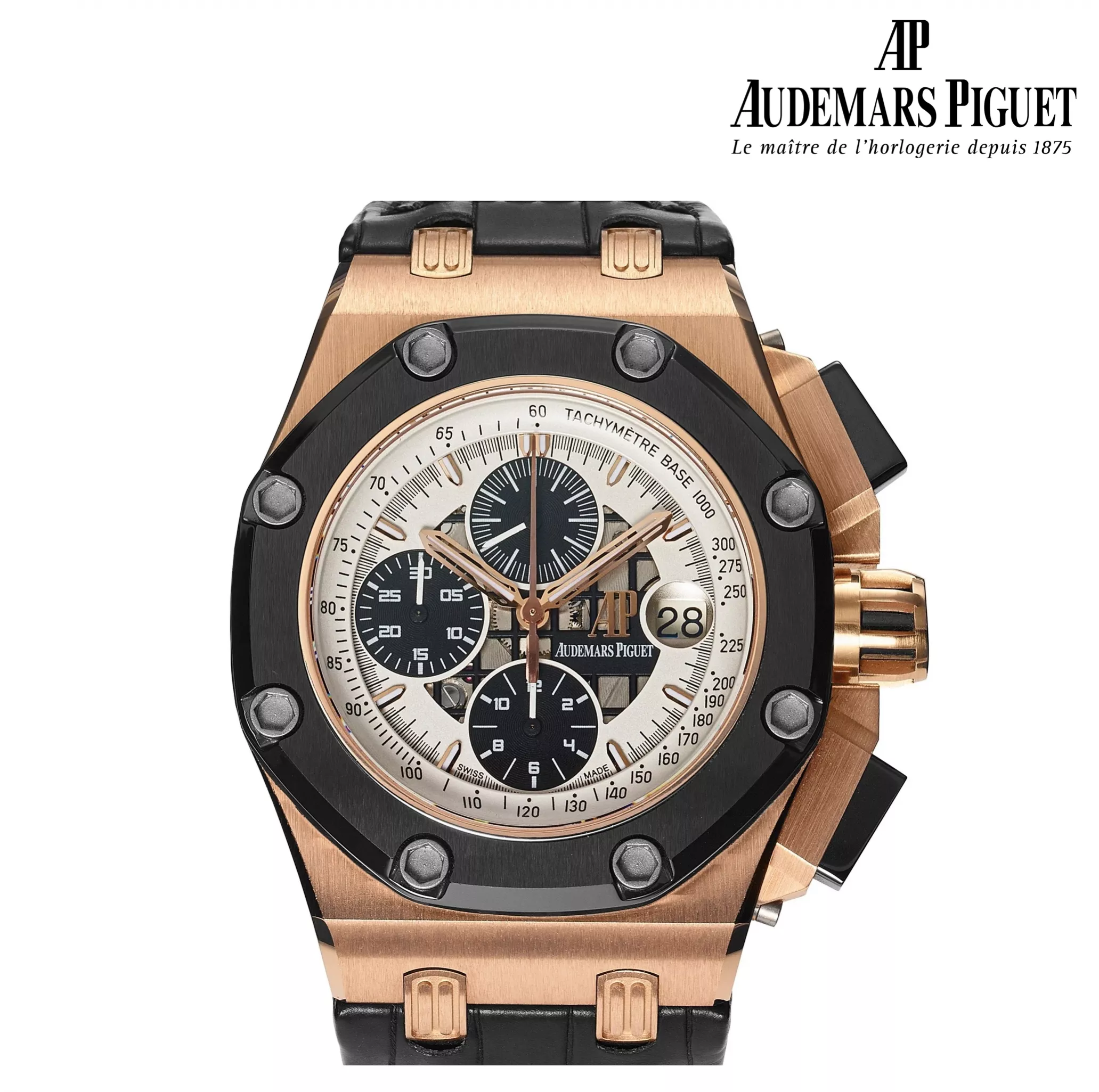 Montre homme en or 18 carats Audemars Piguet Royal Oak Offshore Rubens Barrichello 