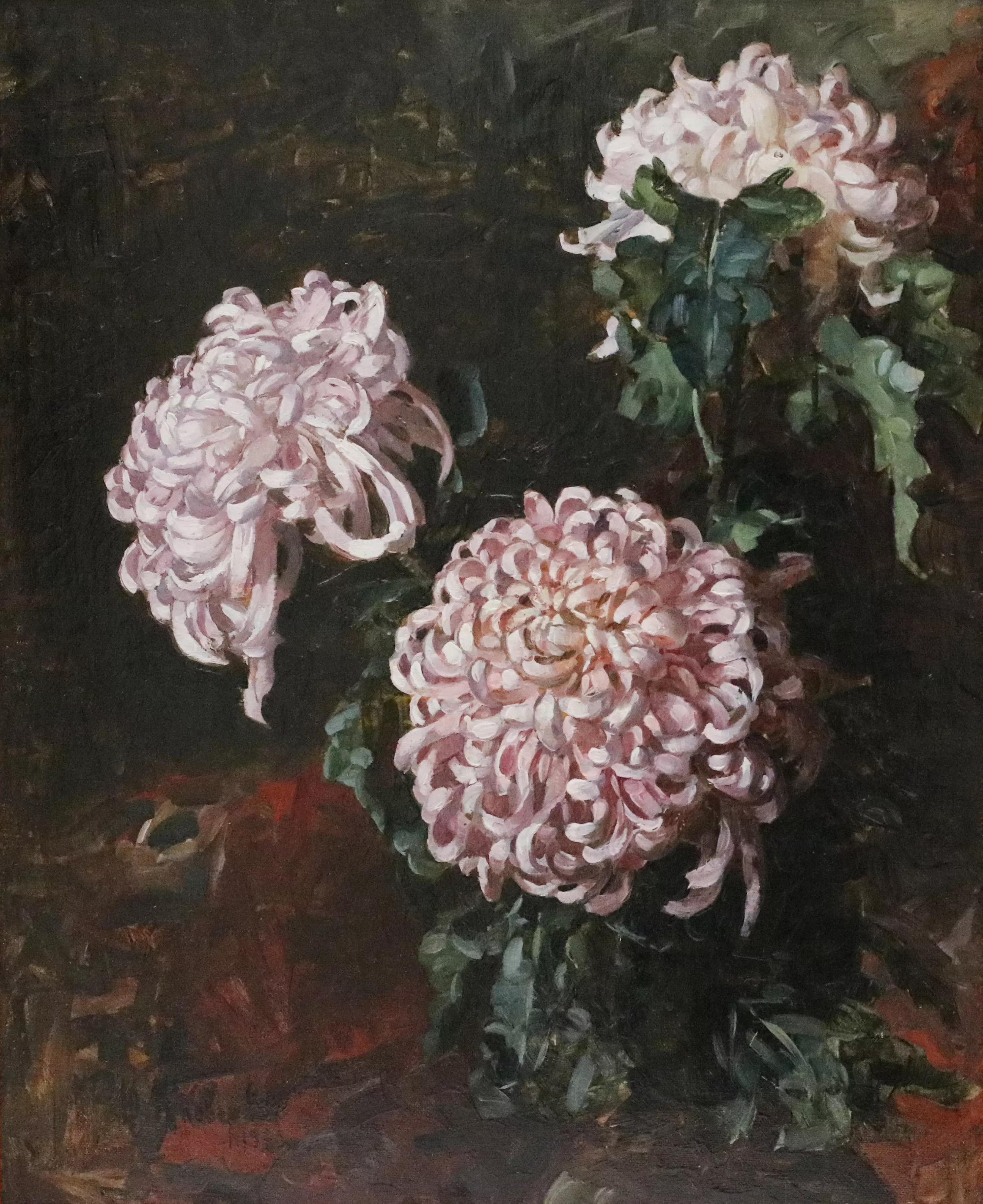 Julius  Klever Fils de trèfle. Nature morte de chrysanthèmes. 1920 