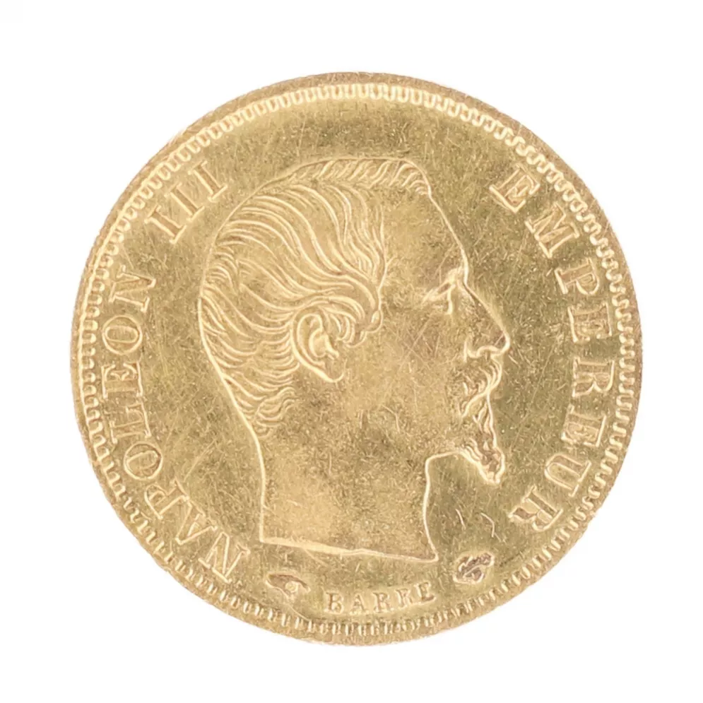 Pièce d&39;or de 5 francs. France. 1857 