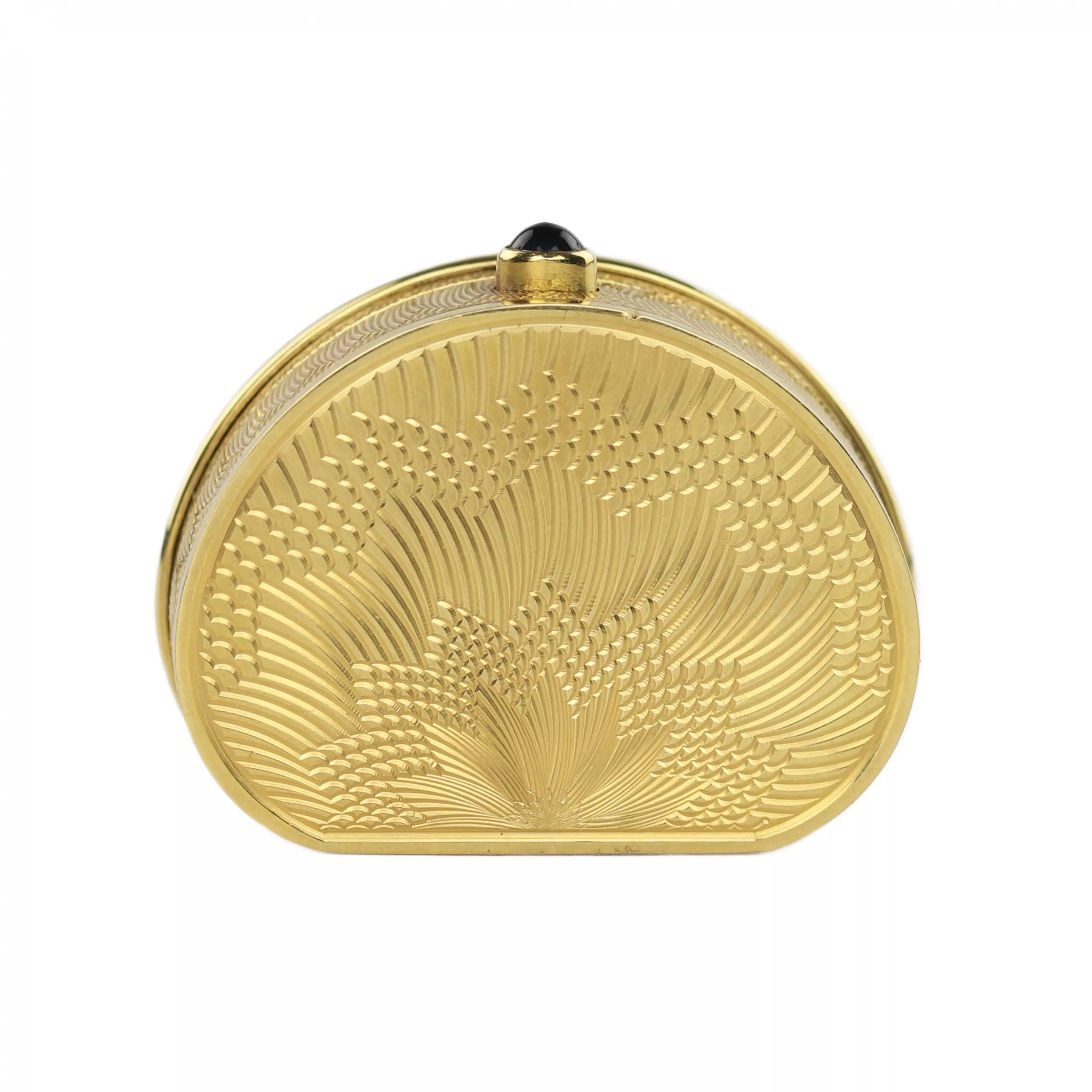 Boîte à tablette anglaise en or du 19ème siècle, diamants et émail guilloché. 