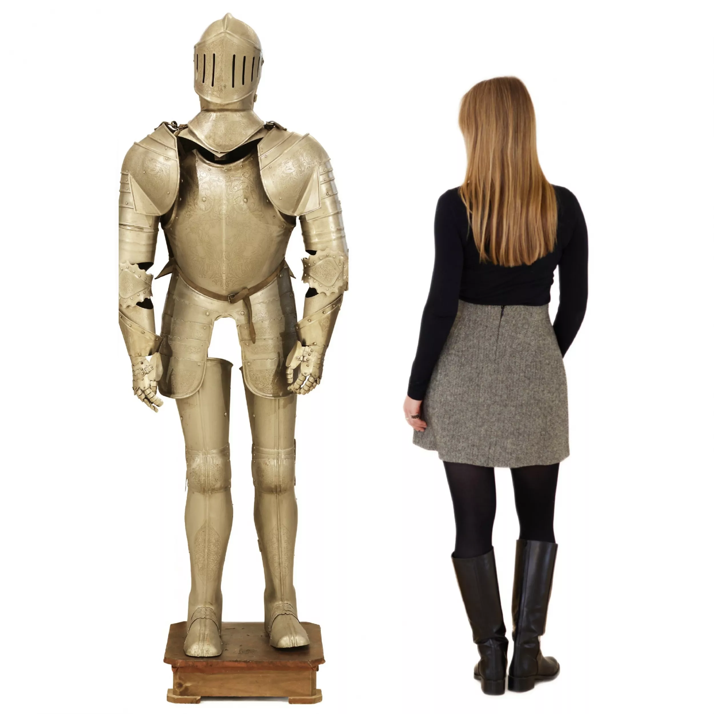 DECORATIVE SUIT OF ARMOUR IN WROUGHT IRON. GERMANY, LATE 19TH, EARLY 20TH CENTURY