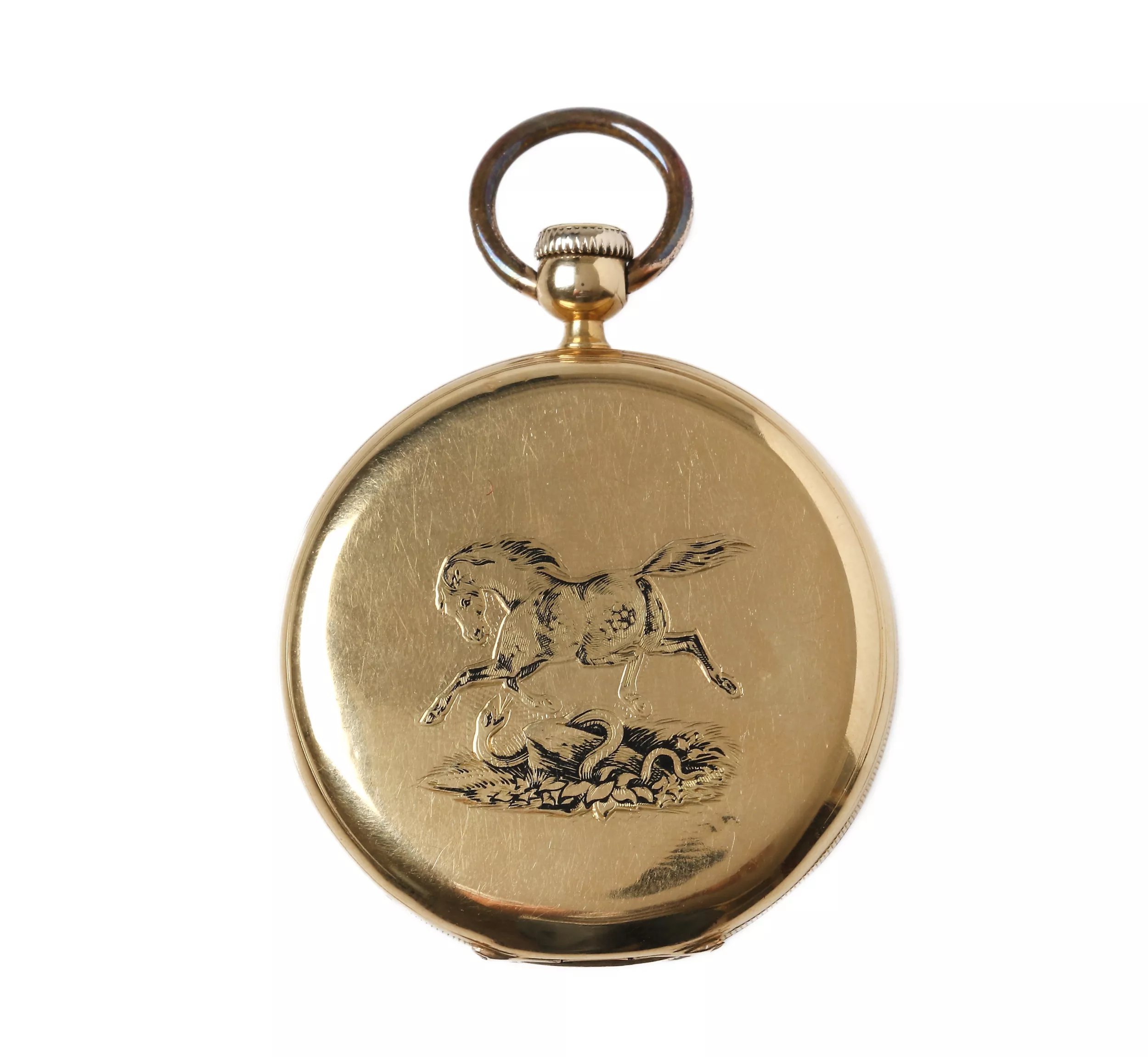Montre de poche en or 18 carats de la marque Patek & Cie à l`effigie d`Aušros vartai à Vilnius. Suisse 1845-1850