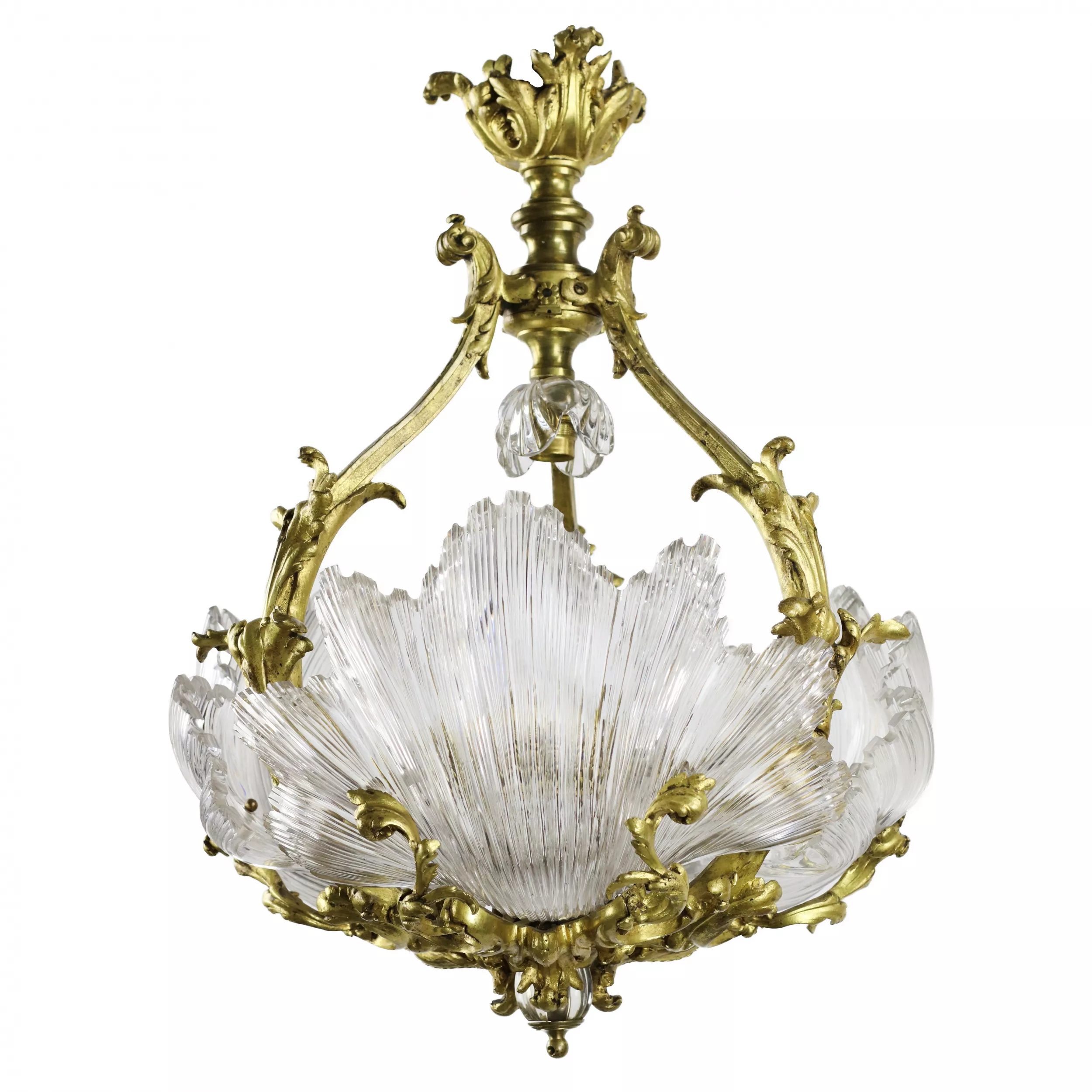 Lustre en bronze doré de LEROLLE Frères, époque Napoléon III. France 
