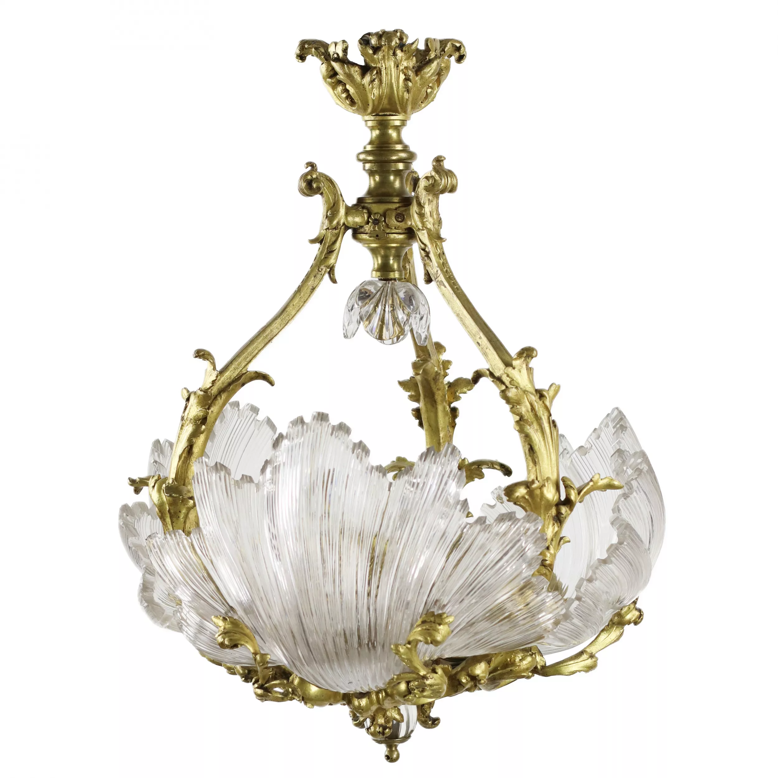 Lustre en bronze doré de LEROLLE Frères, époque Napoléon III. France 