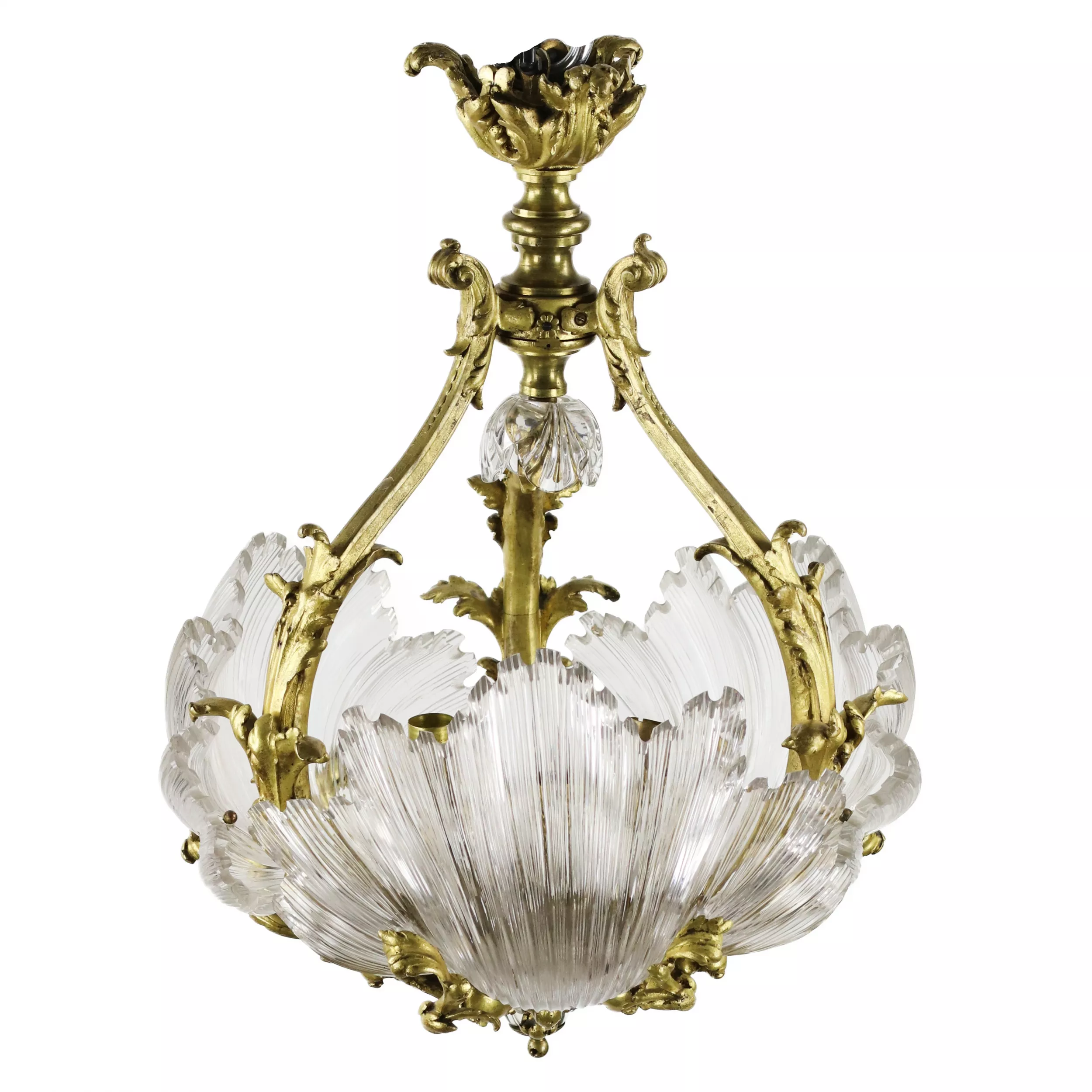 Lustre en bronze doré de LEROLLE Frères, époque Napoléon III. France 