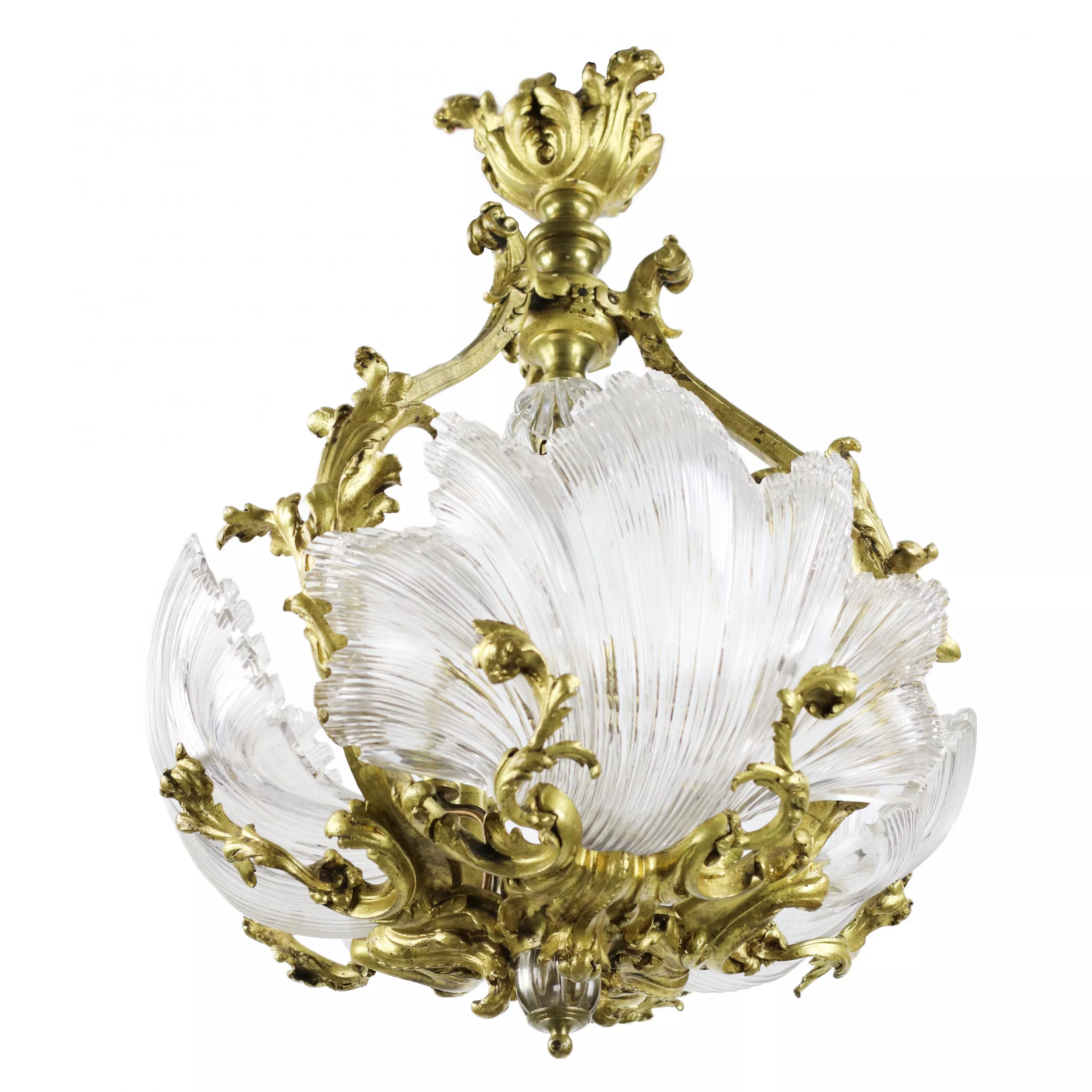 Lustre en bronze doré de LEROLLE Frères, époque Napoléon III. France 