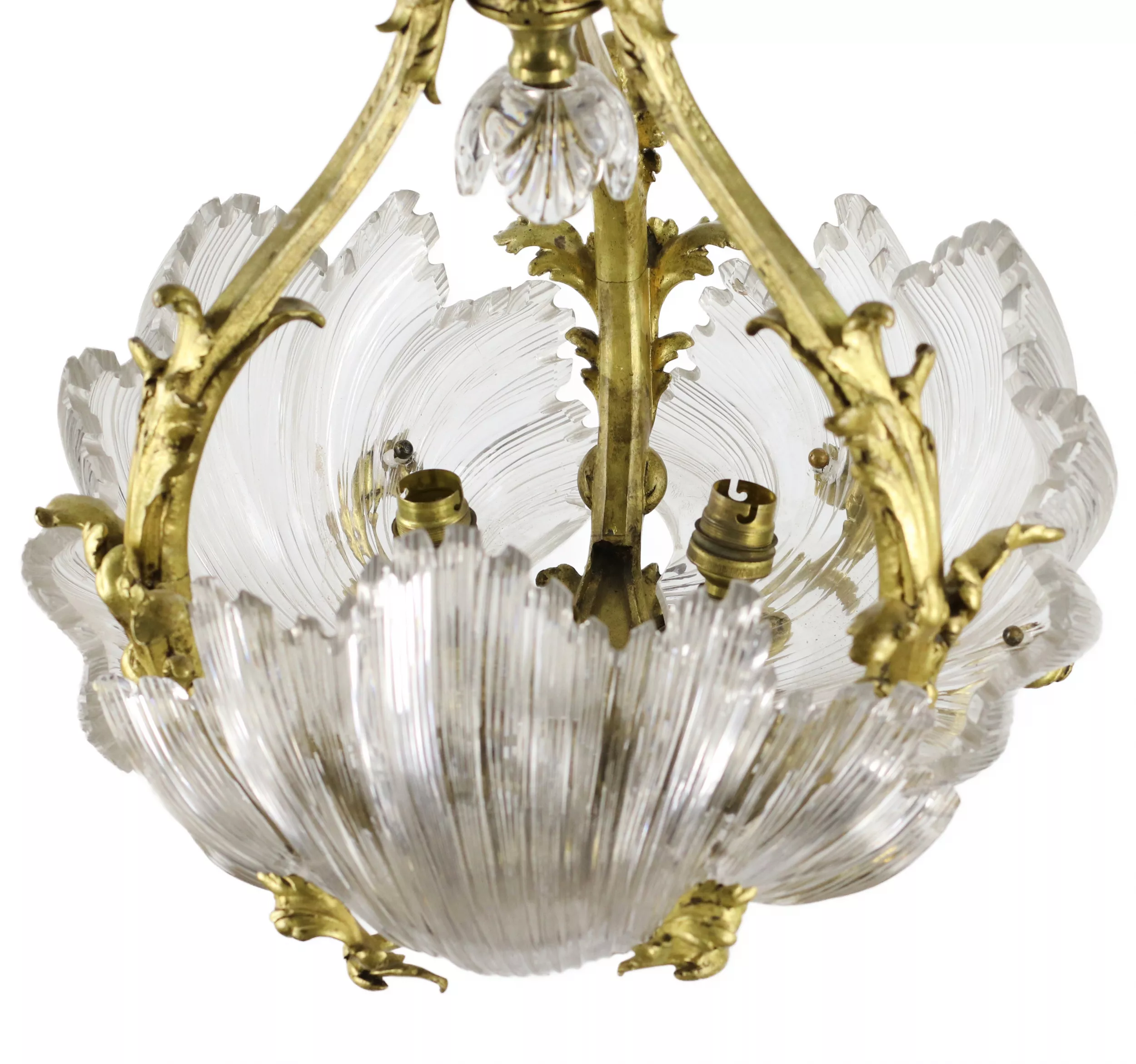 Lustre en bronze doré de LEROLLE Frères, époque Napoléon III. France 