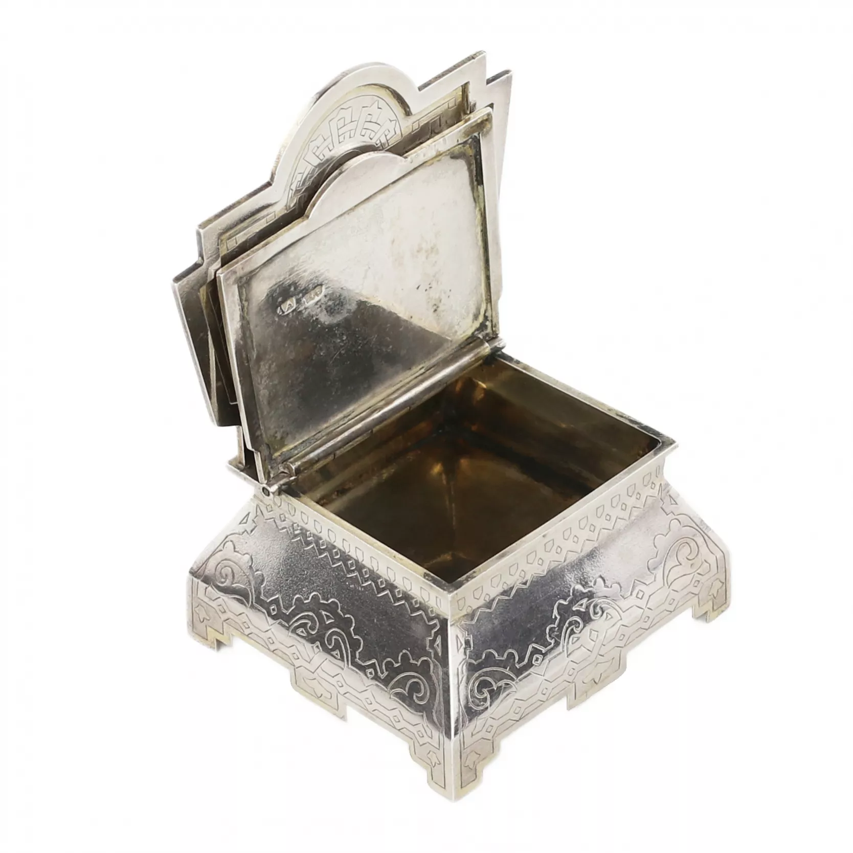 Russian silver salt shaker. Dmitry Alexandrov. Moscow 1883 