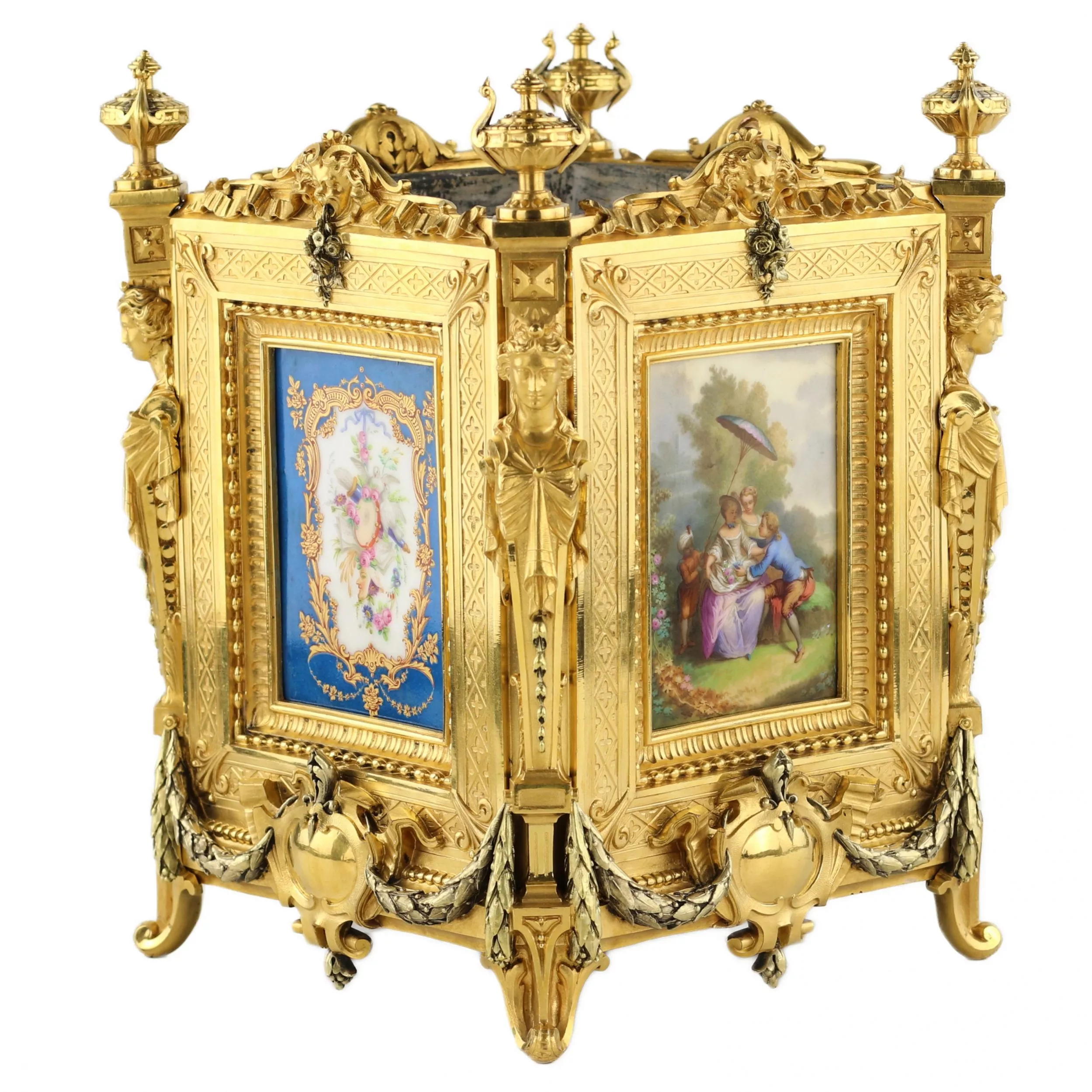 Excellent jardinière by Christofle & Cie in the style of Napoleon III. France, 19th century. 