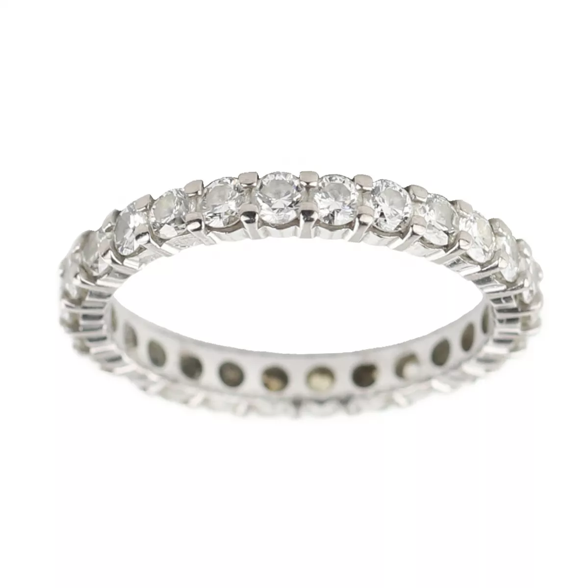 Alliance ornée de diamants. 20e siècle 