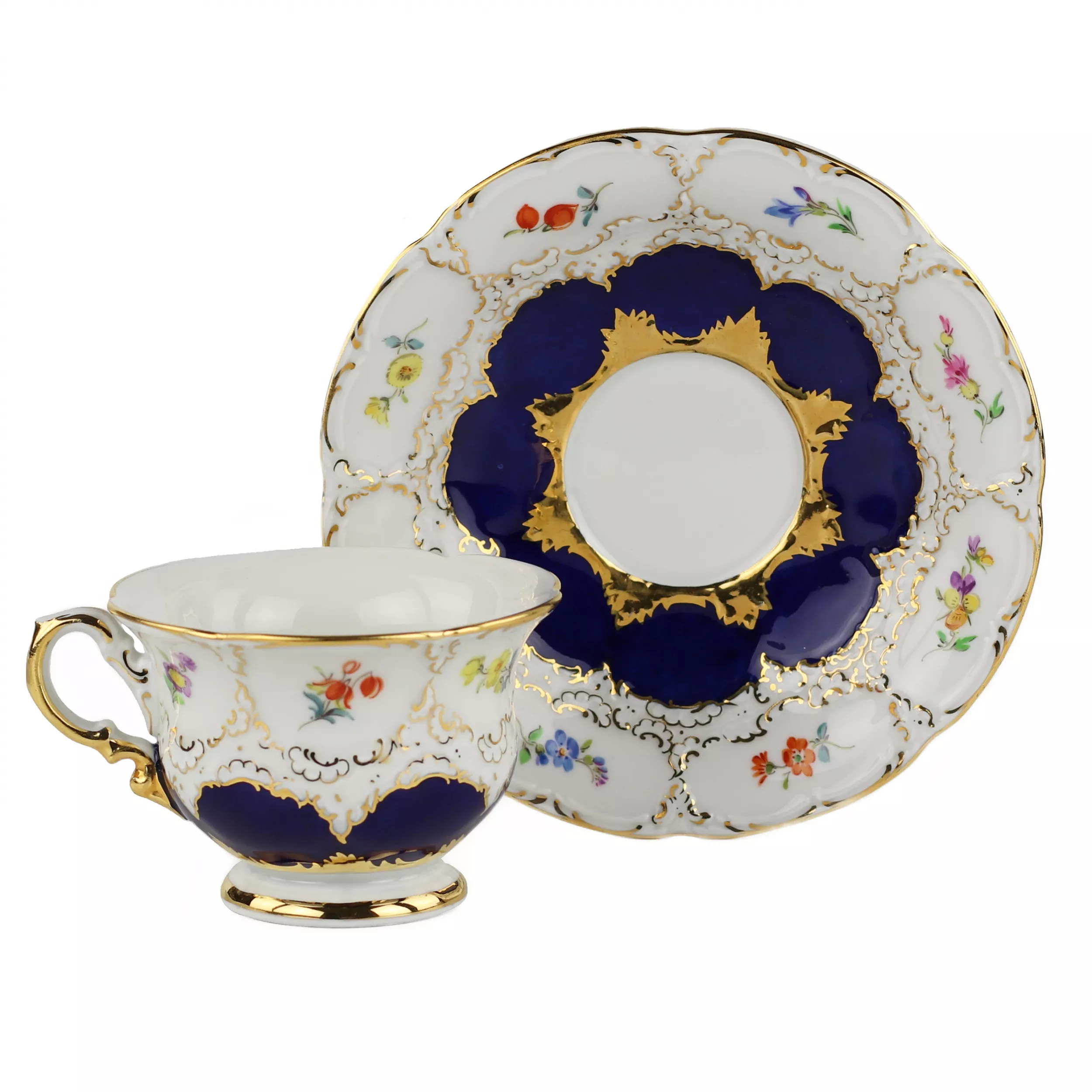 SERVICE À CAFÉ MEISSEN B-FORM POUR SIX PERSONNES ALLEMAGNE, MEISSEN, XXᵉ SIÈCLE