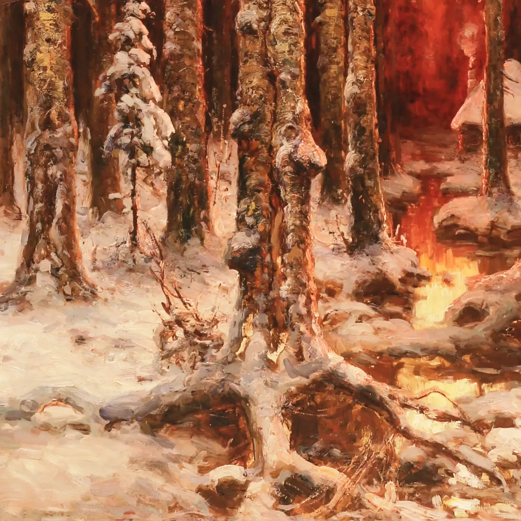 Julius Yulievich Klever. Coucher de soleil d`hiver. 1912