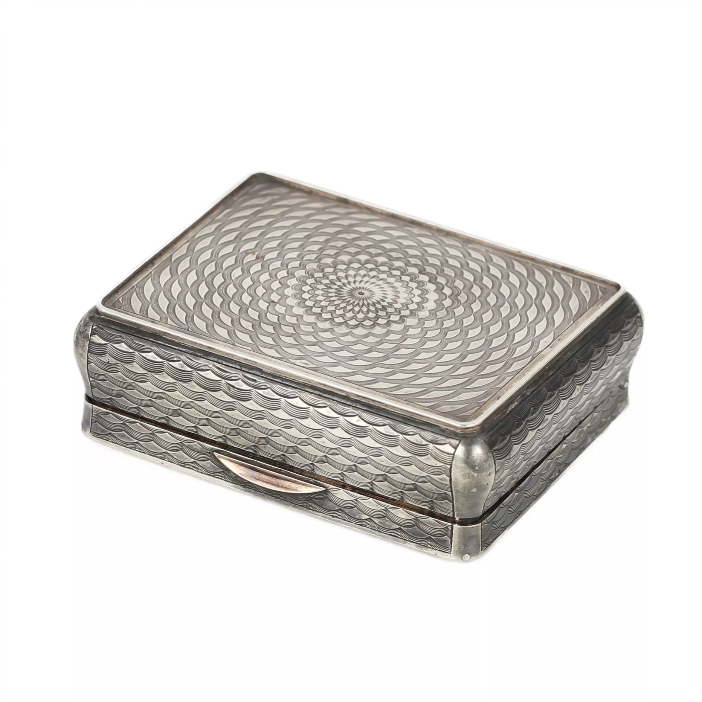Tabatière russe en argent avec motif en émail. Moscou. 1852 