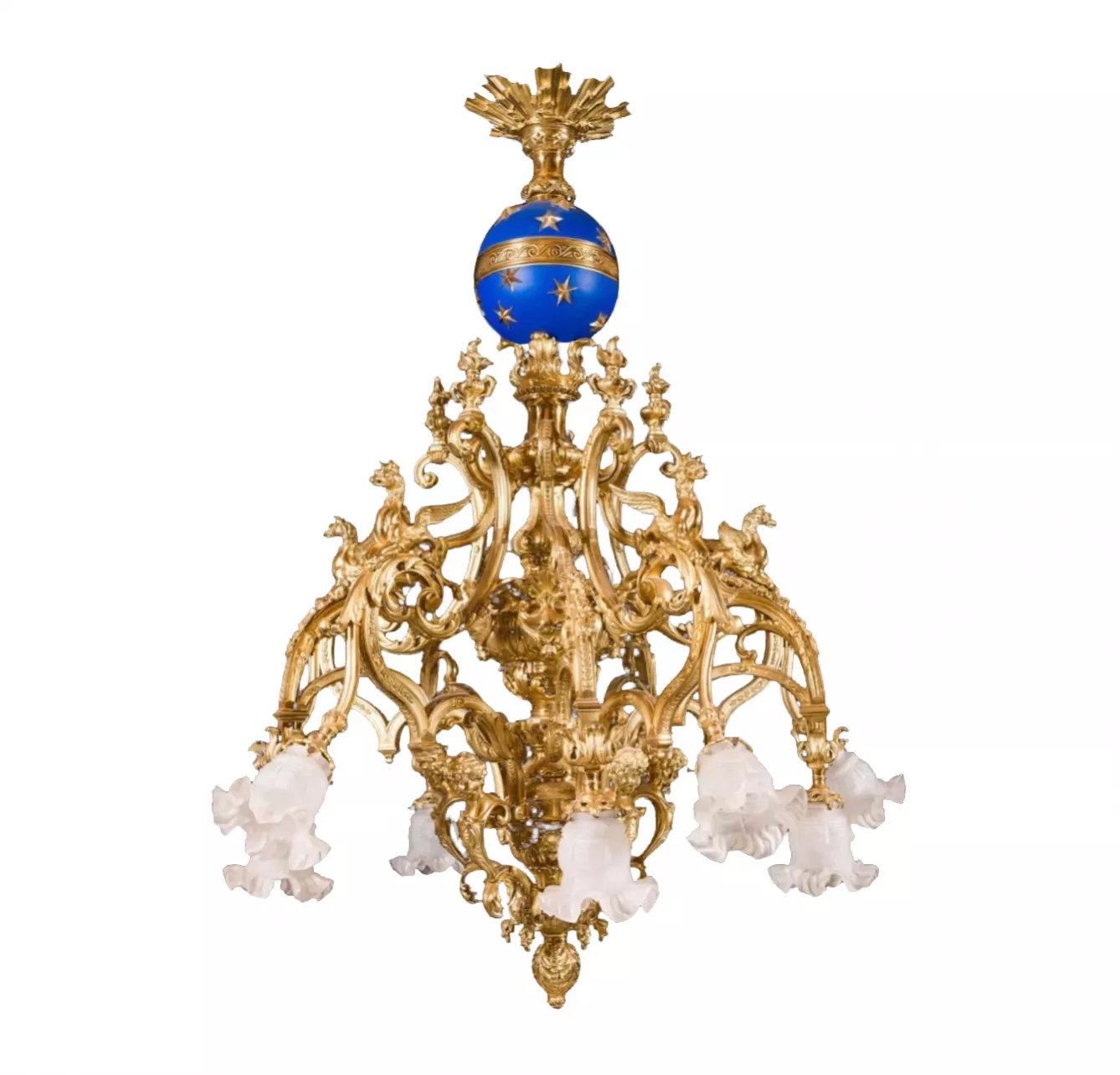 GILT-BRONZE CHANDELIER IN THE NAPOLEON III STYLE FRANCE, SECOND HALF OF THE 19TH CENTURY