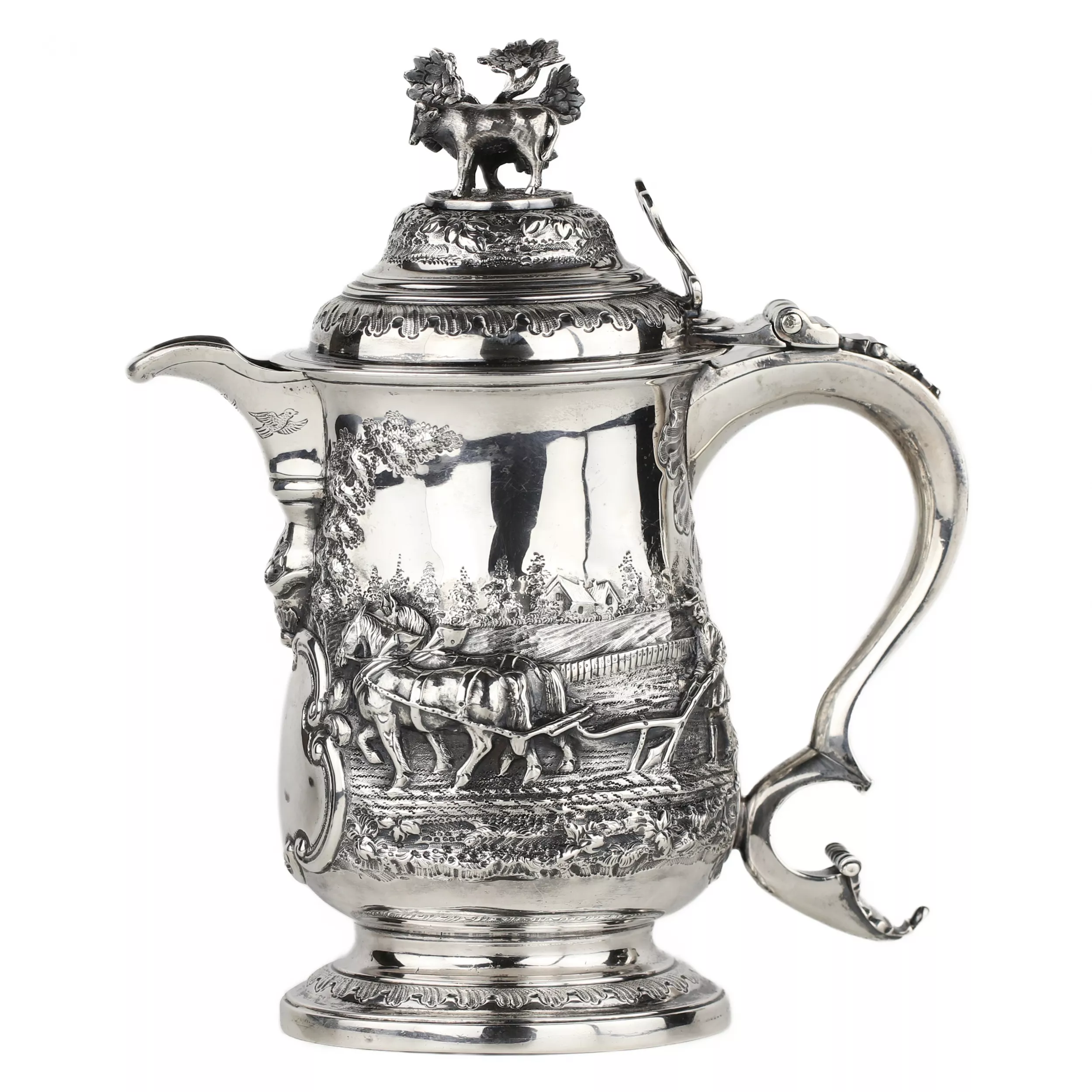 PICHET EN ARGENT MASSIF. ÉPOQUE GEORGE III. MAÎTRE JOHN DEACON LONDRES, 1772