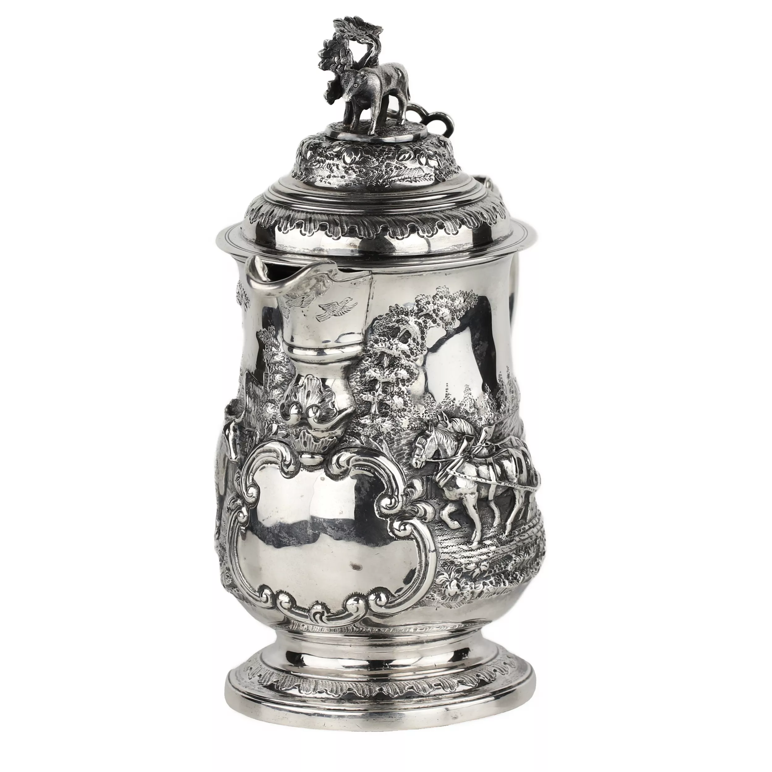PICHET EN ARGENT MASSIF. ÉPOQUE GEORGE III. MAÎTRE JOHN DEACON LONDRES, 1772