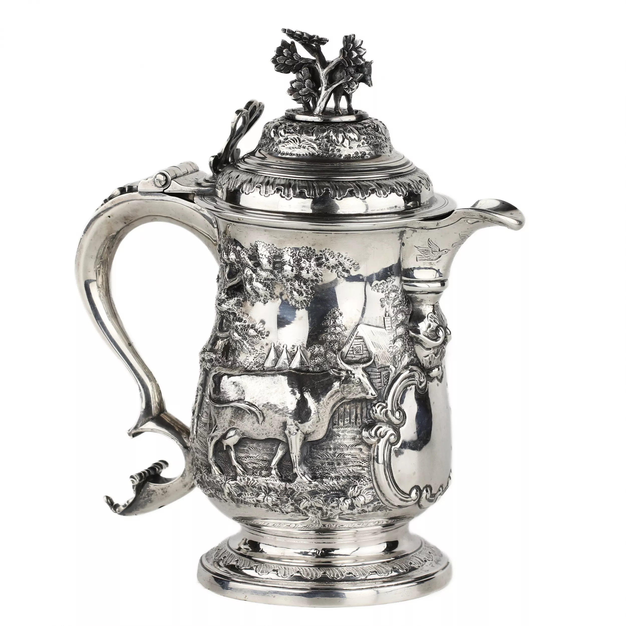 PICHET EN ARGENT MASSIF. ÉPOQUE GEORGE III. MAÎTRE JOHN DEACON LONDRES, 1772