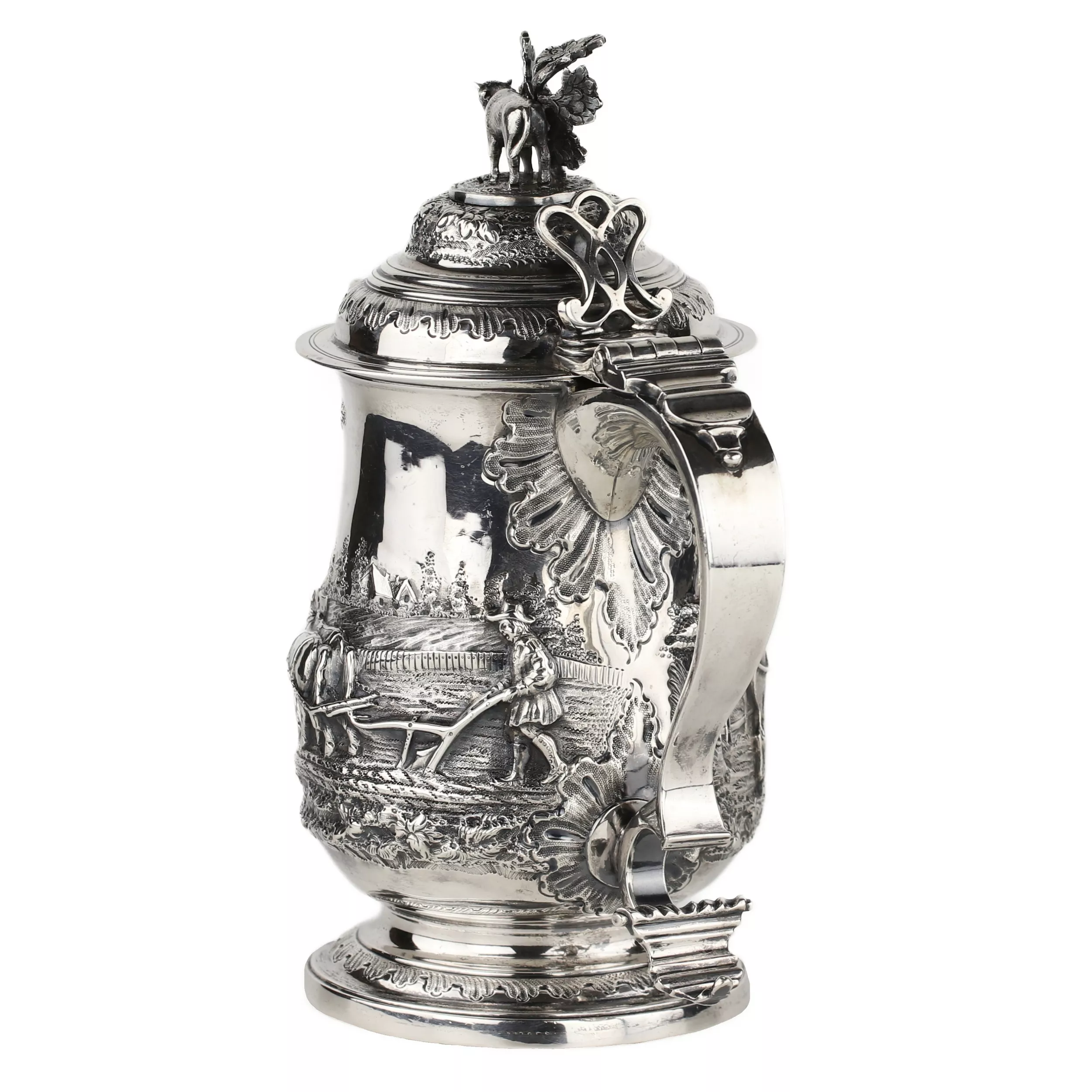 PICHET EN ARGENT MASSIF. ÉPOQUE GEORGE III. MAÎTRE JOHN DEACON LONDRES, 1772