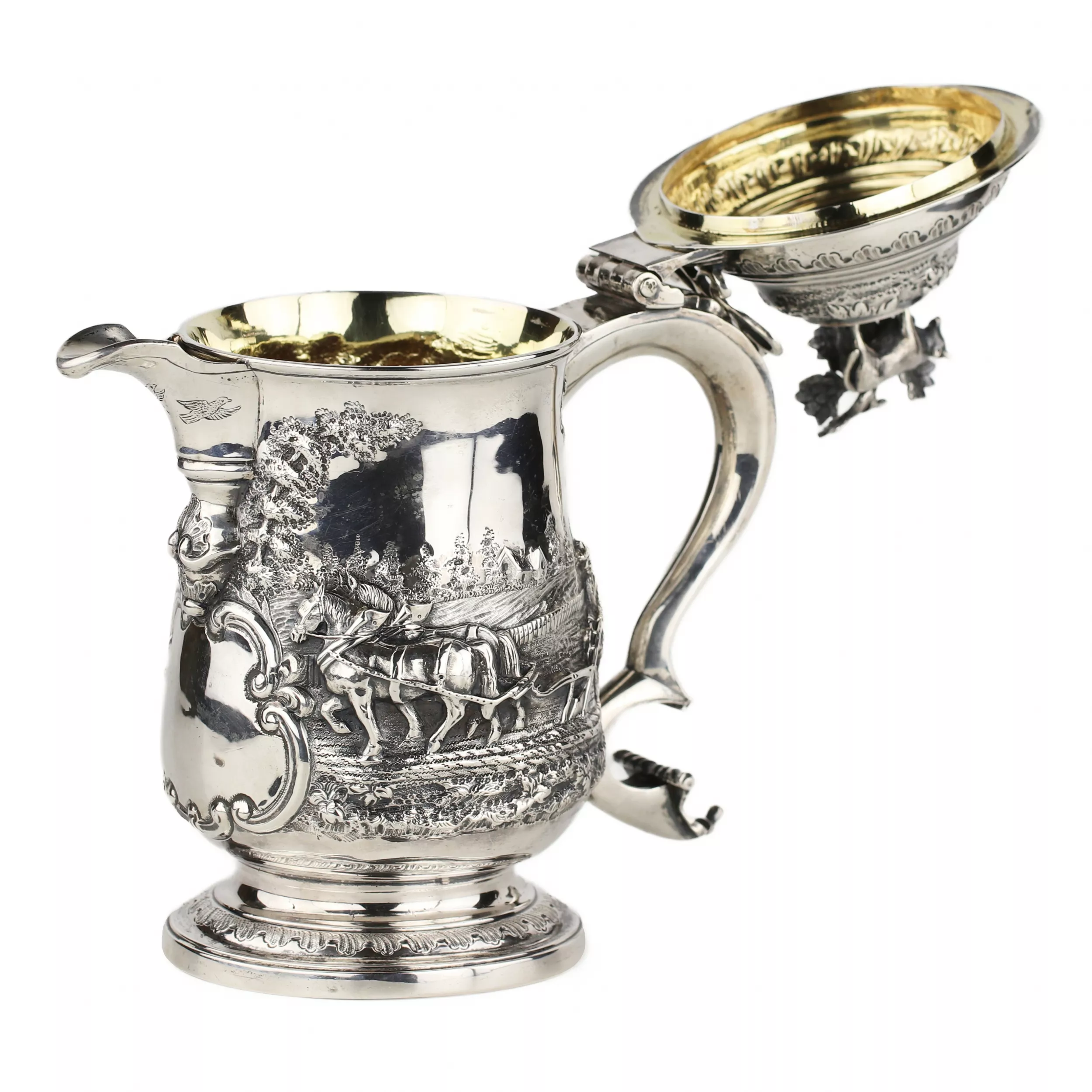 PICHET EN ARGENT MASSIF. ÉPOQUE GEORGE III. MAÎTRE JOHN DEACON LONDRES, 1772