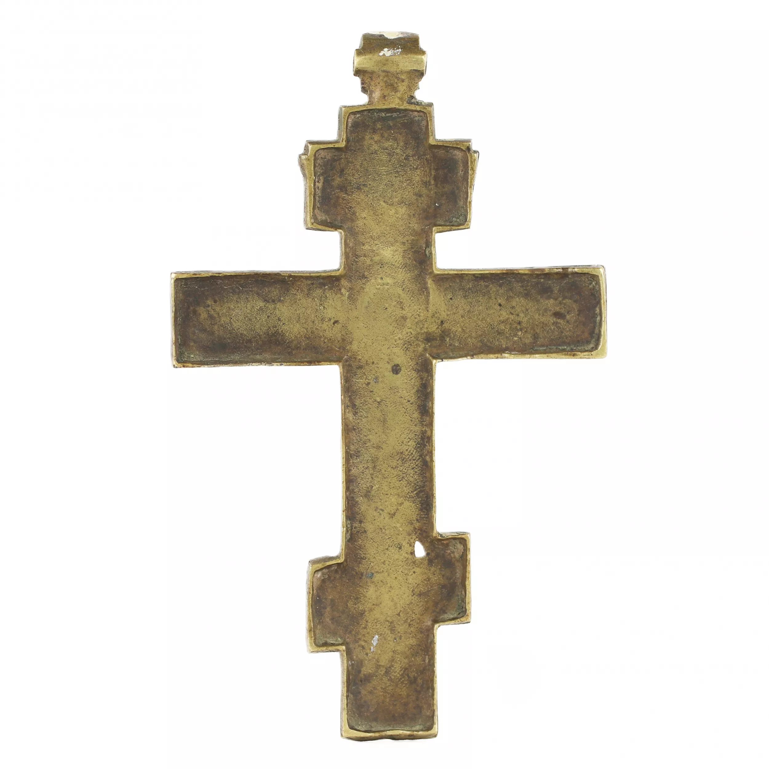 Crucifix en croix en bronze. 19ème siècle 