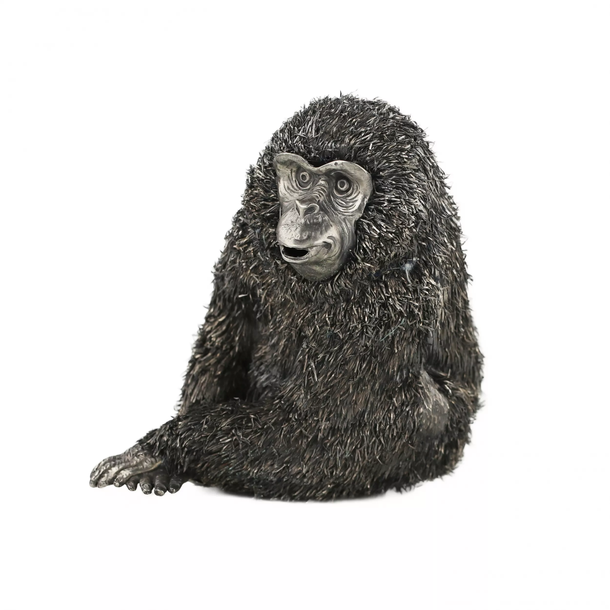 FIGURINE EN ARGENT « SINGE ». MARIO BUCCELLATI. ITALIE. DEUXIÈME MOITIÉ DU XXe SIÈCLE