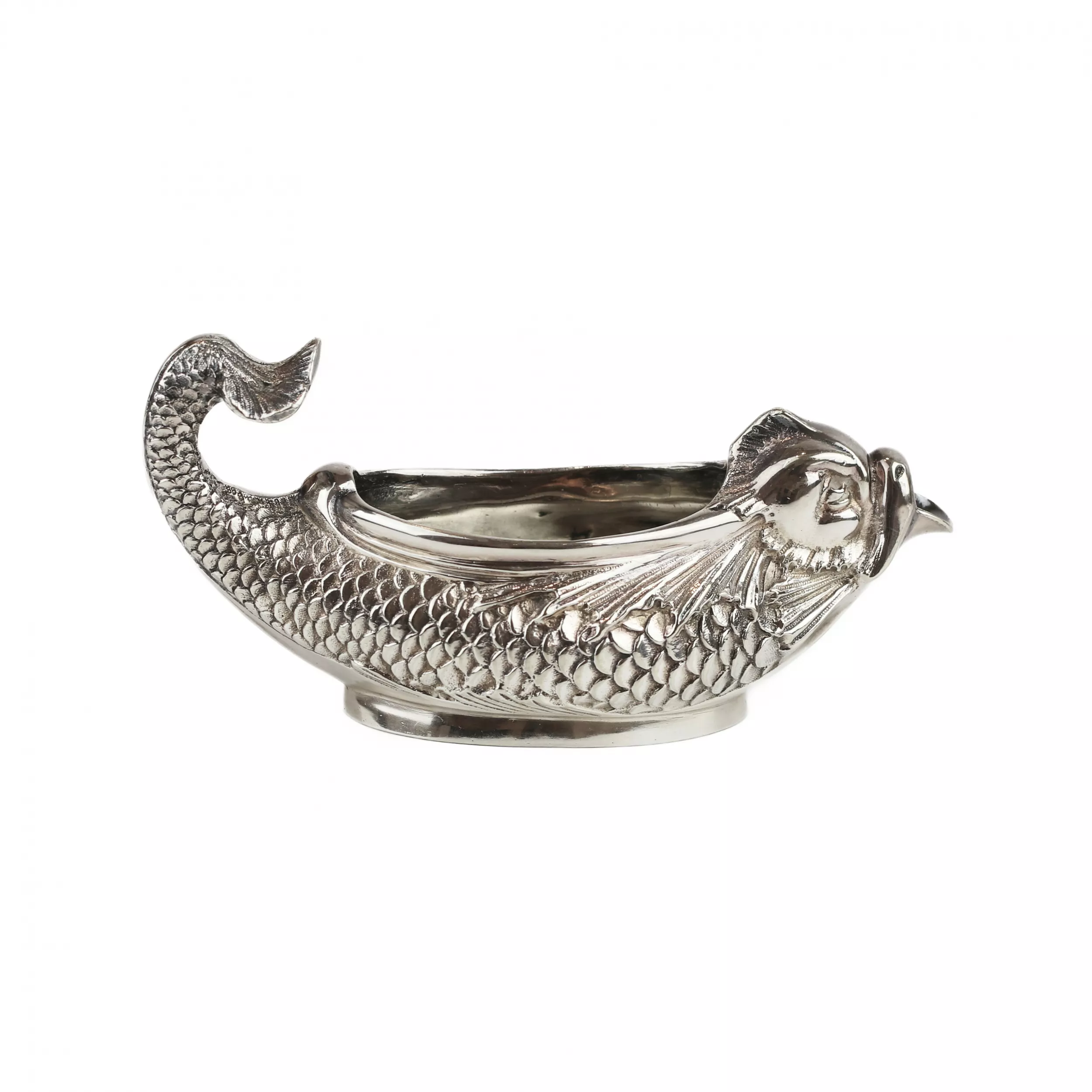 TIFFANY & CO. CRÉMIER EN ARGENT STERLING EN FORME DE POISSON. ÉTATS-UNIS, MILIEU DU XXe SIÈCLE
