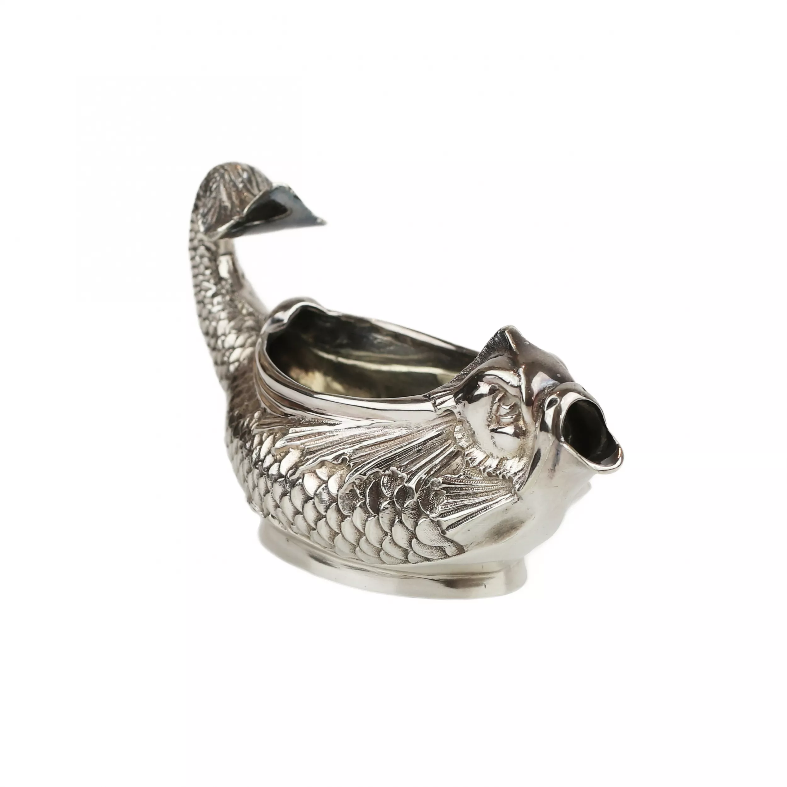 TIFFANY & CO. CRÉMIER EN ARGENT STERLING EN FORME DE POISSON. ÉTATS-UNIS, MILIEU DU XXe SIÈCLE