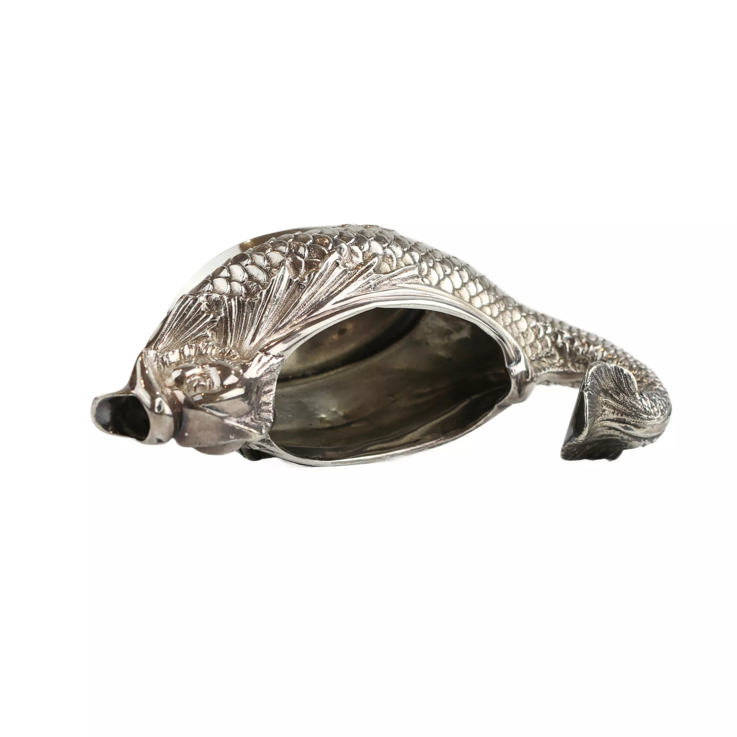 TIFFANY & CO. CRÉMIER EN ARGENT STERLING EN FORME DE POISSON. ÉTATS-UNIS, MILIEU DU XXe SIÈCLE