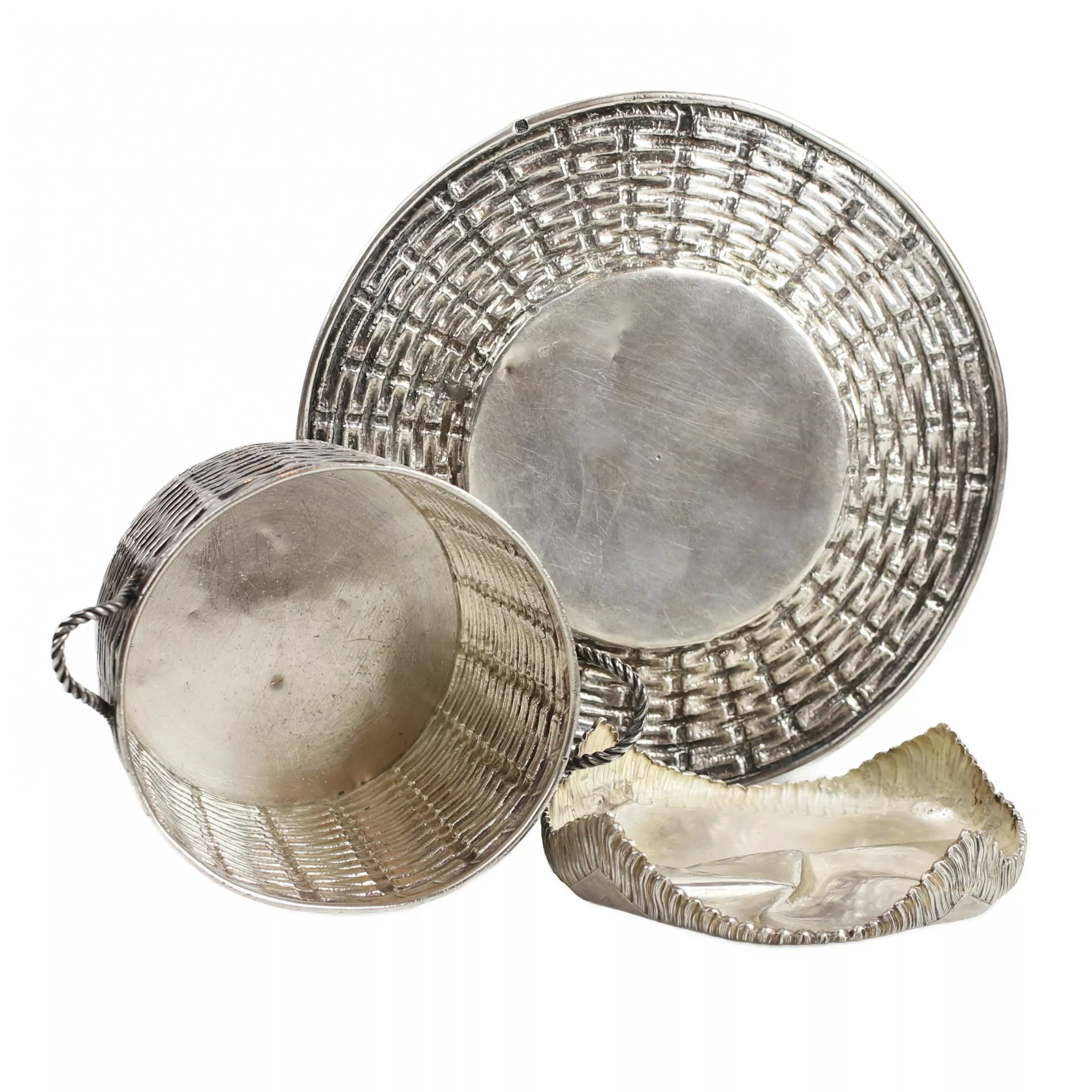 Silver Russian jar is made in the form of a traditional basket. Girshi Lizerin. Moscow 1894 