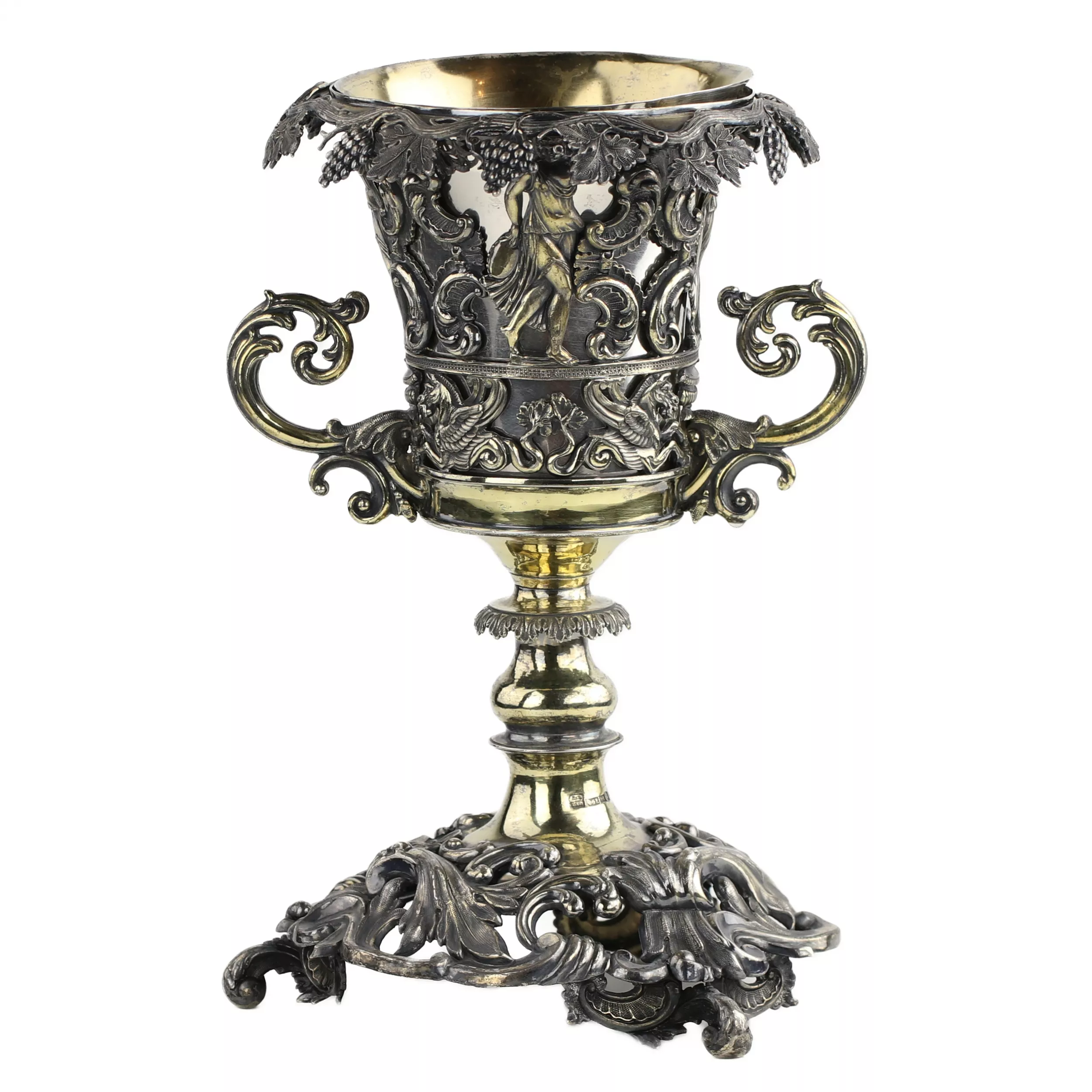 GRANDE COUPE DAPPARAT EN ARGENT RUSSE. MAÎTRE CARL GUSTAV EKQVIST RUSSIE, SAINT-PÉTERSBOURG, MILIEU DU XIXE SIÈCLE