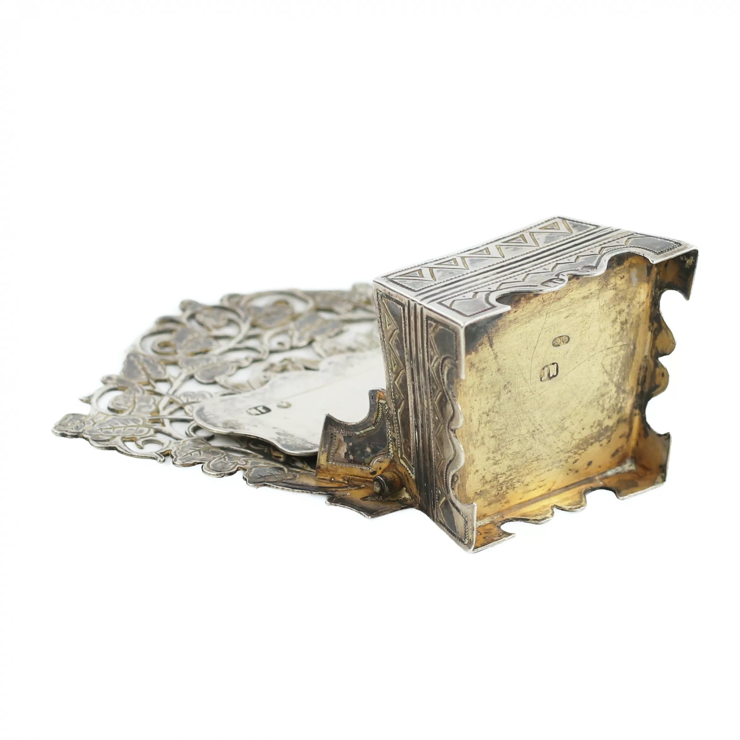 Russian silver salt cellar in the shape of a throne. Mikhail Goloshchanov. Moscow 1899-1908 