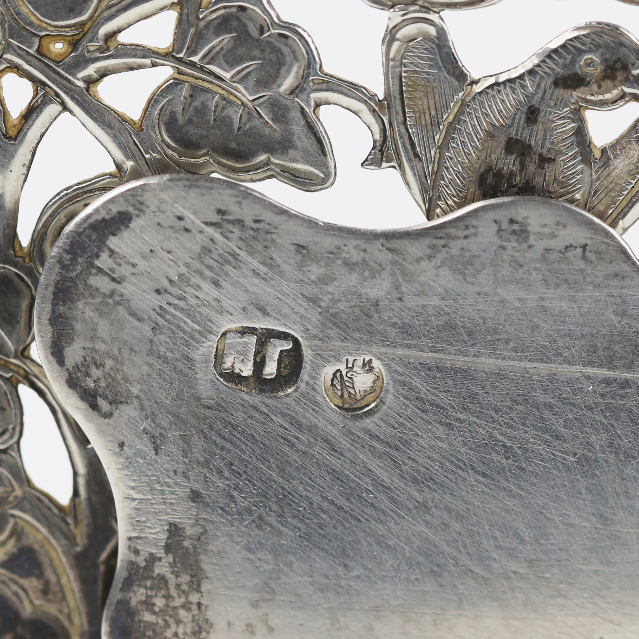 Russian silver salt cellar in the shape of a throne. Mikhail Goloshchanov. Moscow 1899-1908 