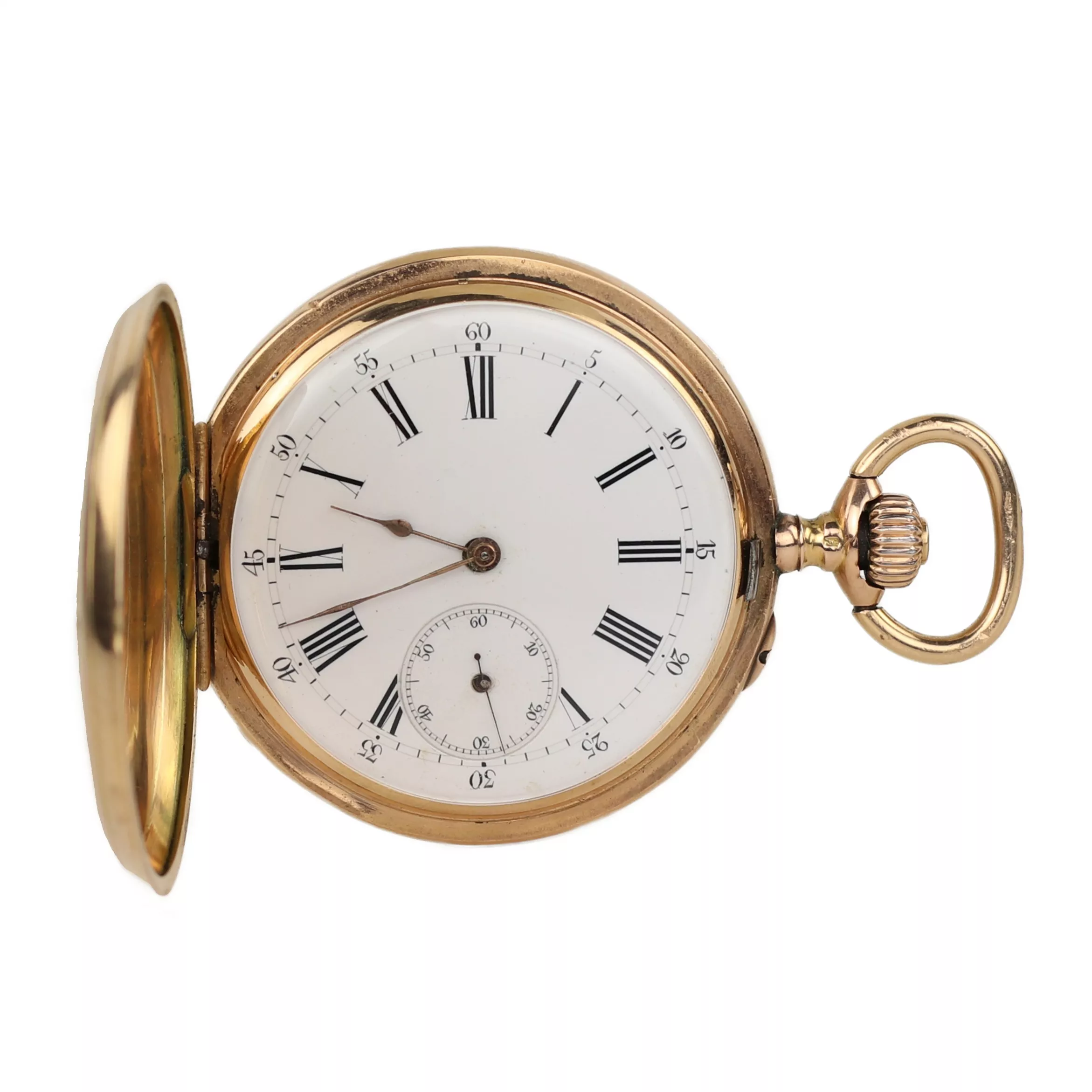 Gold pocket watch with enamel. Pavel Bure company. Russia 1888. 