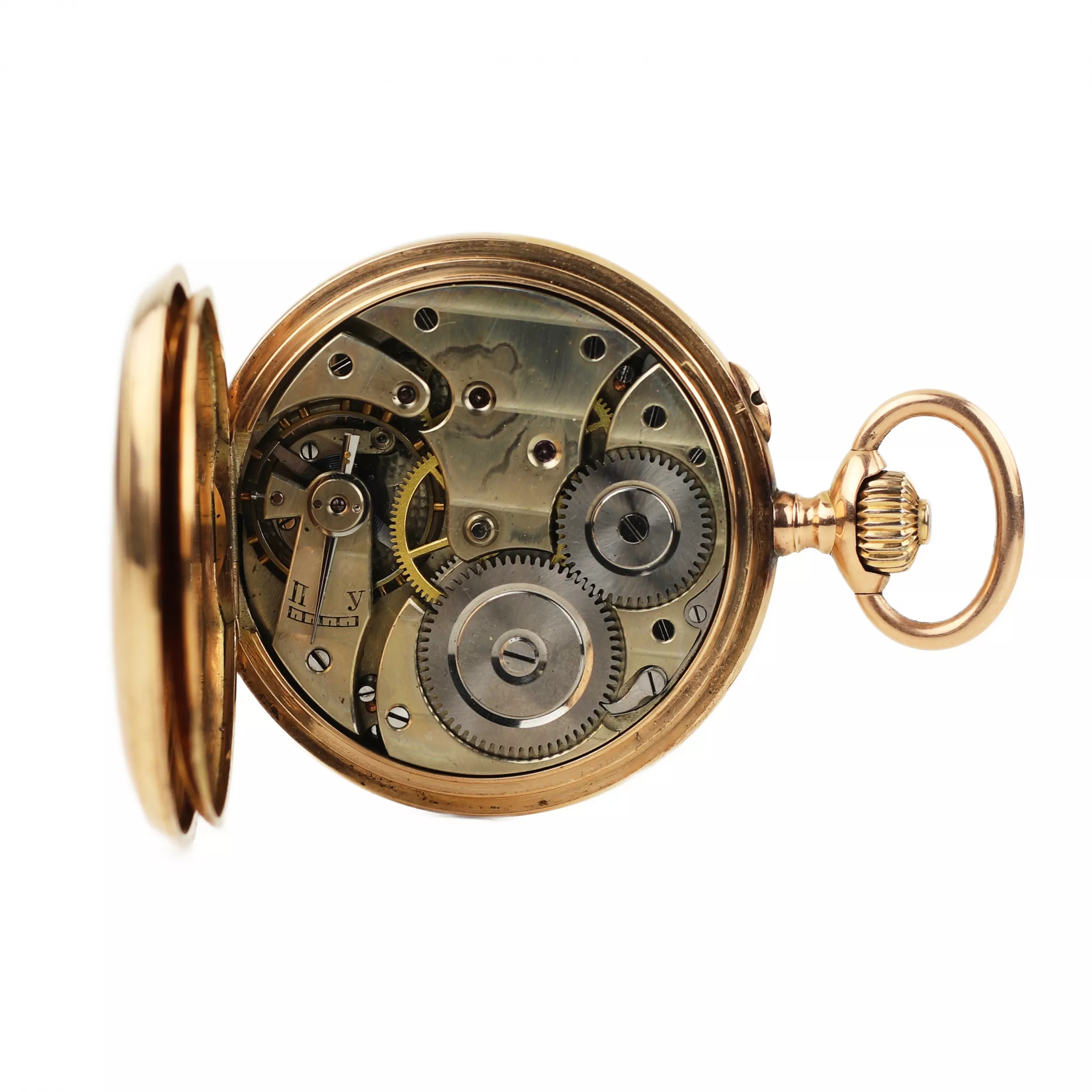Montre de poche en or avec chaîne de Pavel Bure. Russie 1901-1902 