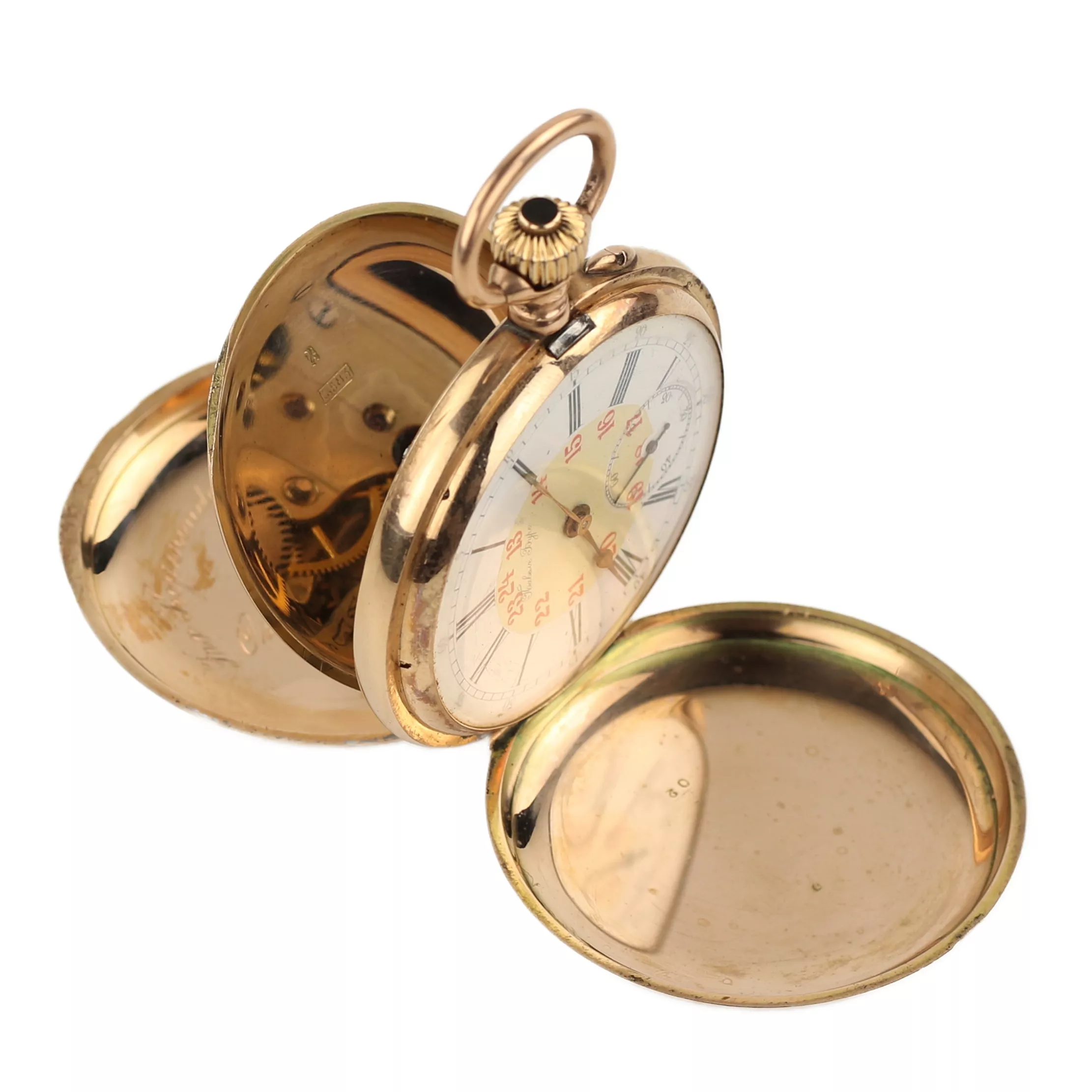 Montre de poche en or avec chaîne de Pavel Bure. Russie 1901-1902 