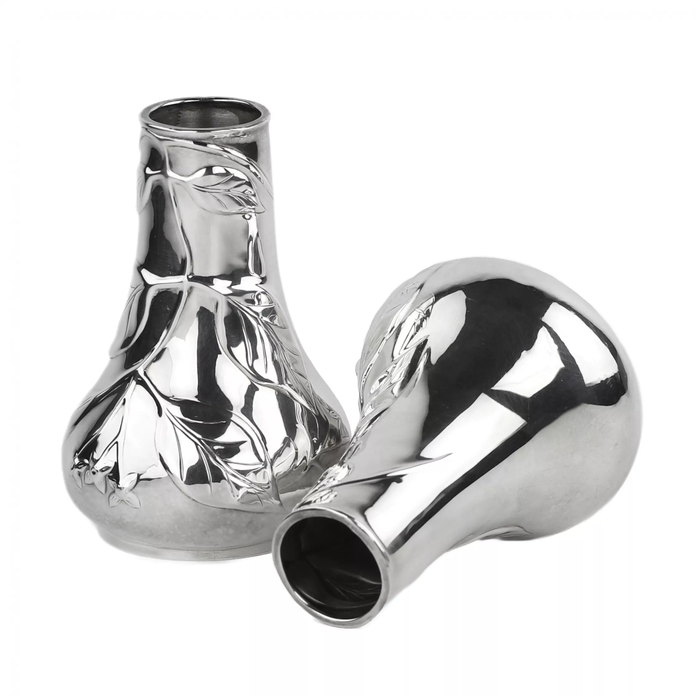 PAIR OF SILVER ART NOUVEAU VASES, TIFFANY & CO., USA, 20TH CENTURY