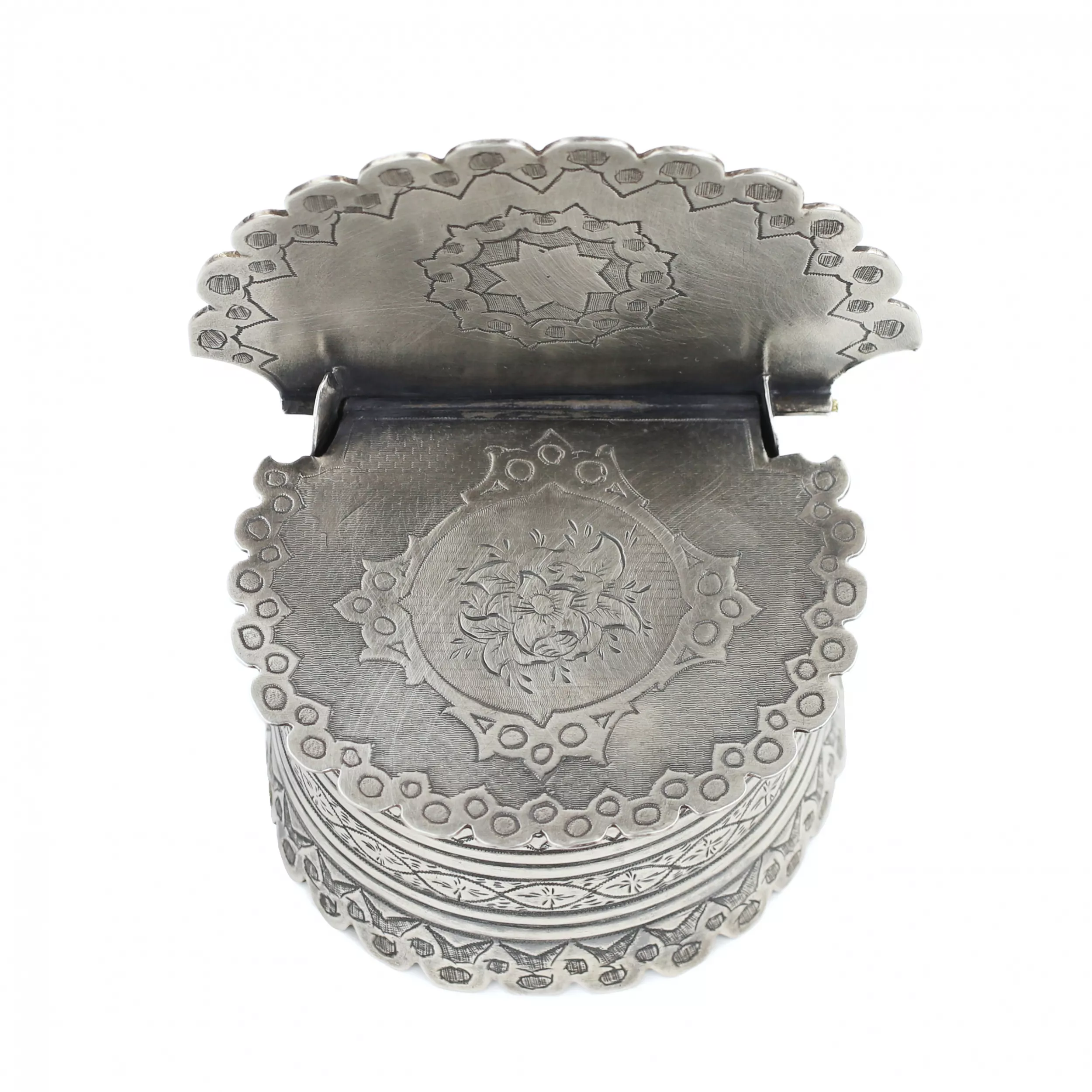 Russian silver salt shaker in neo-Russian style. Dmitry Alexandrov. Moscow, 1870. 