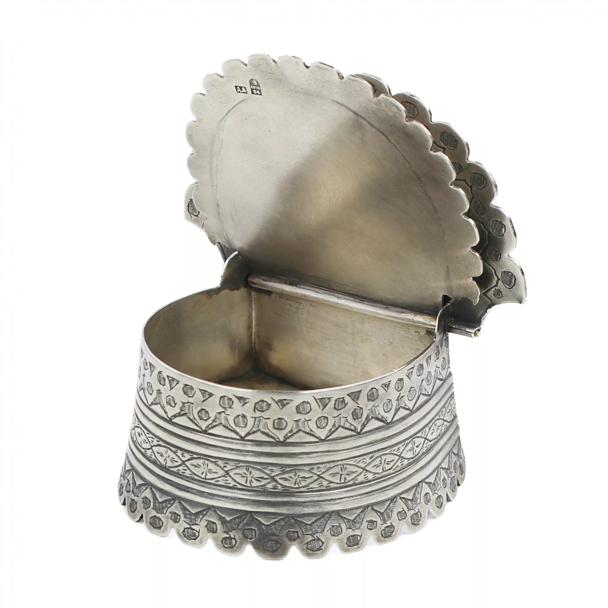 Russian silver salt shaker in neo-Russian style. Dmitry Alexandrov. Moscow, 1870. 