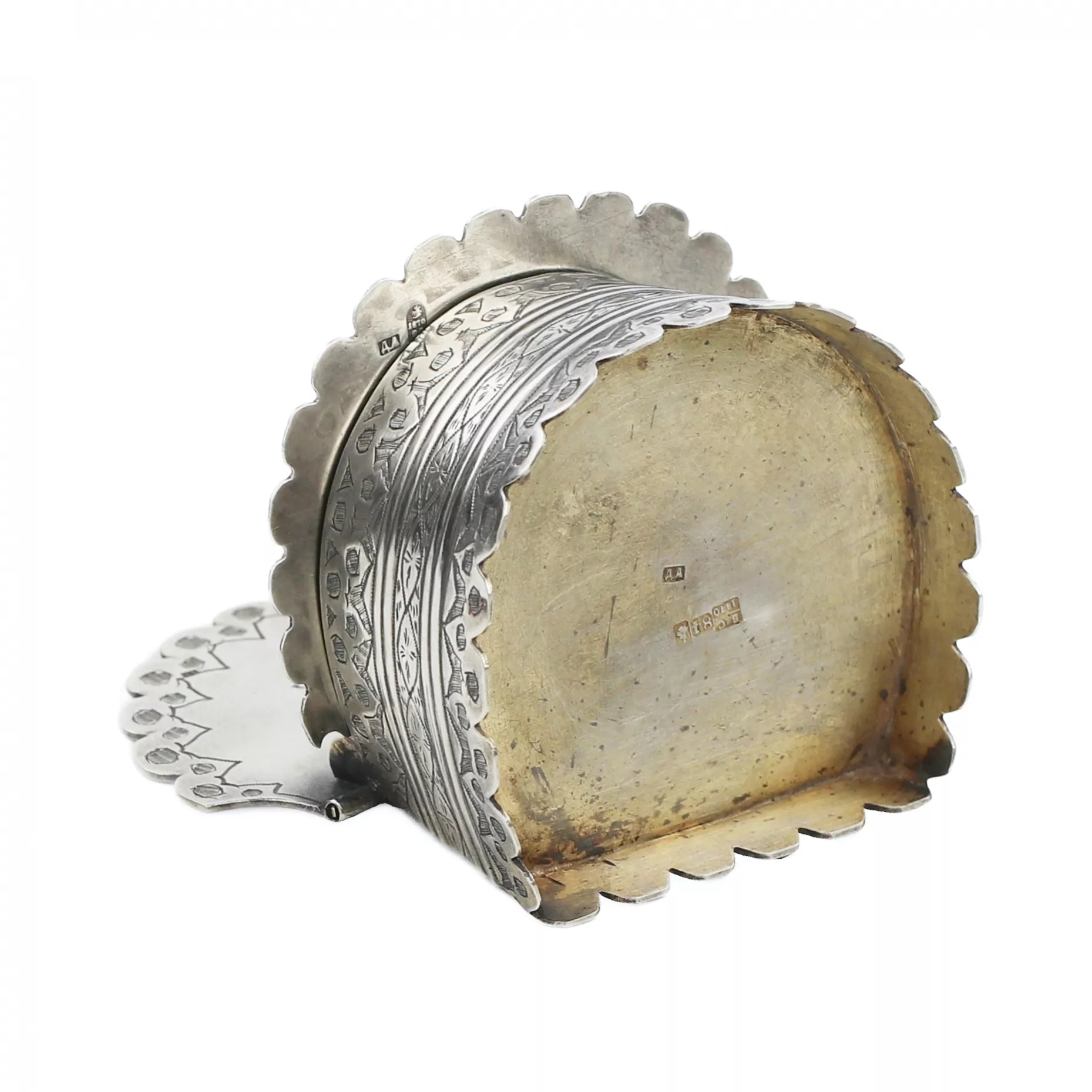 Russian silver salt shaker in neo-Russian style. Dmitry Alexandrov. Moscow, 1870. 