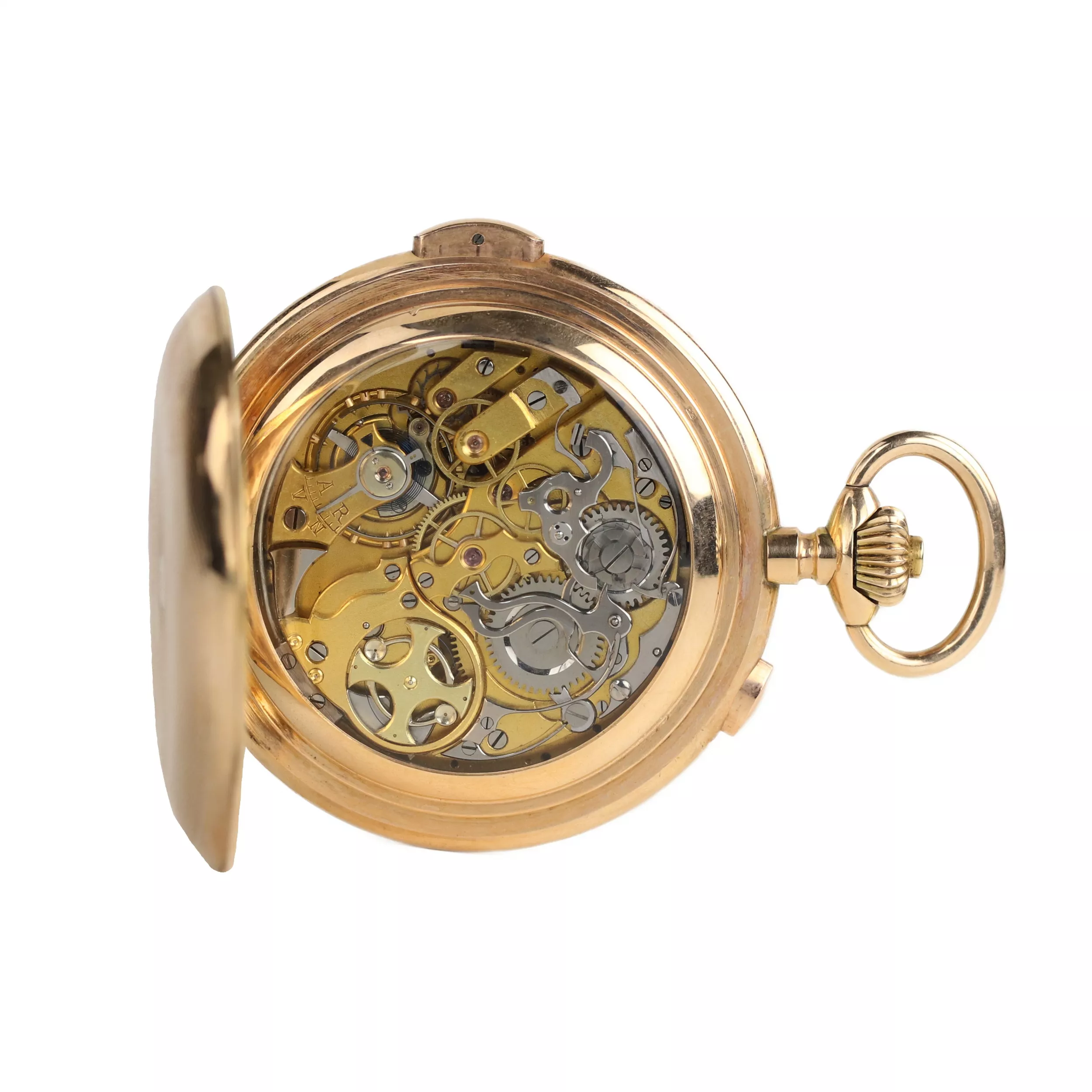 GOLD 14K POCKET WATCH WITH QUARTER REPEATER INVICTA FOR THE RUSSIAN MARKET SWITZERLAND, CIRCA 1900