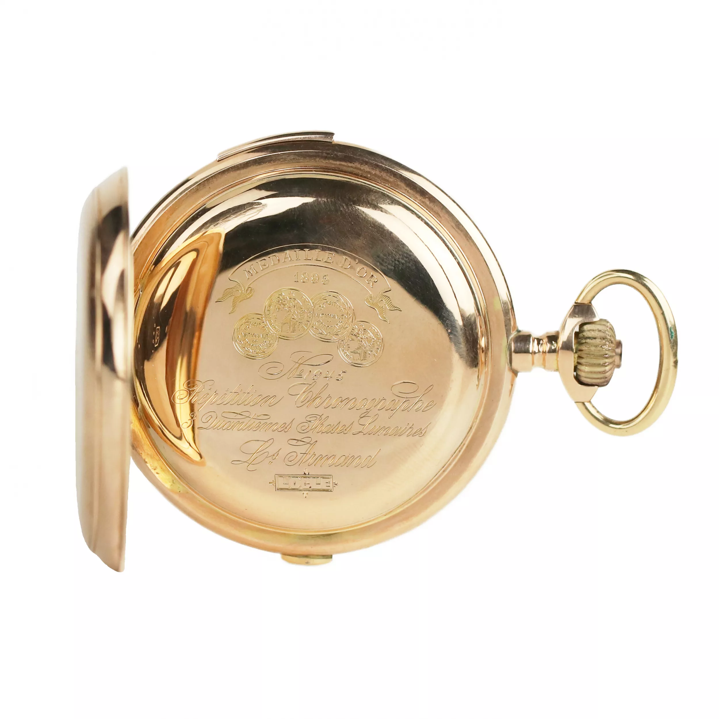 MONTRE DE POCHE EN OR À RÉPÉTITION LOUIS ARMAND SUISSE, VERS 1900