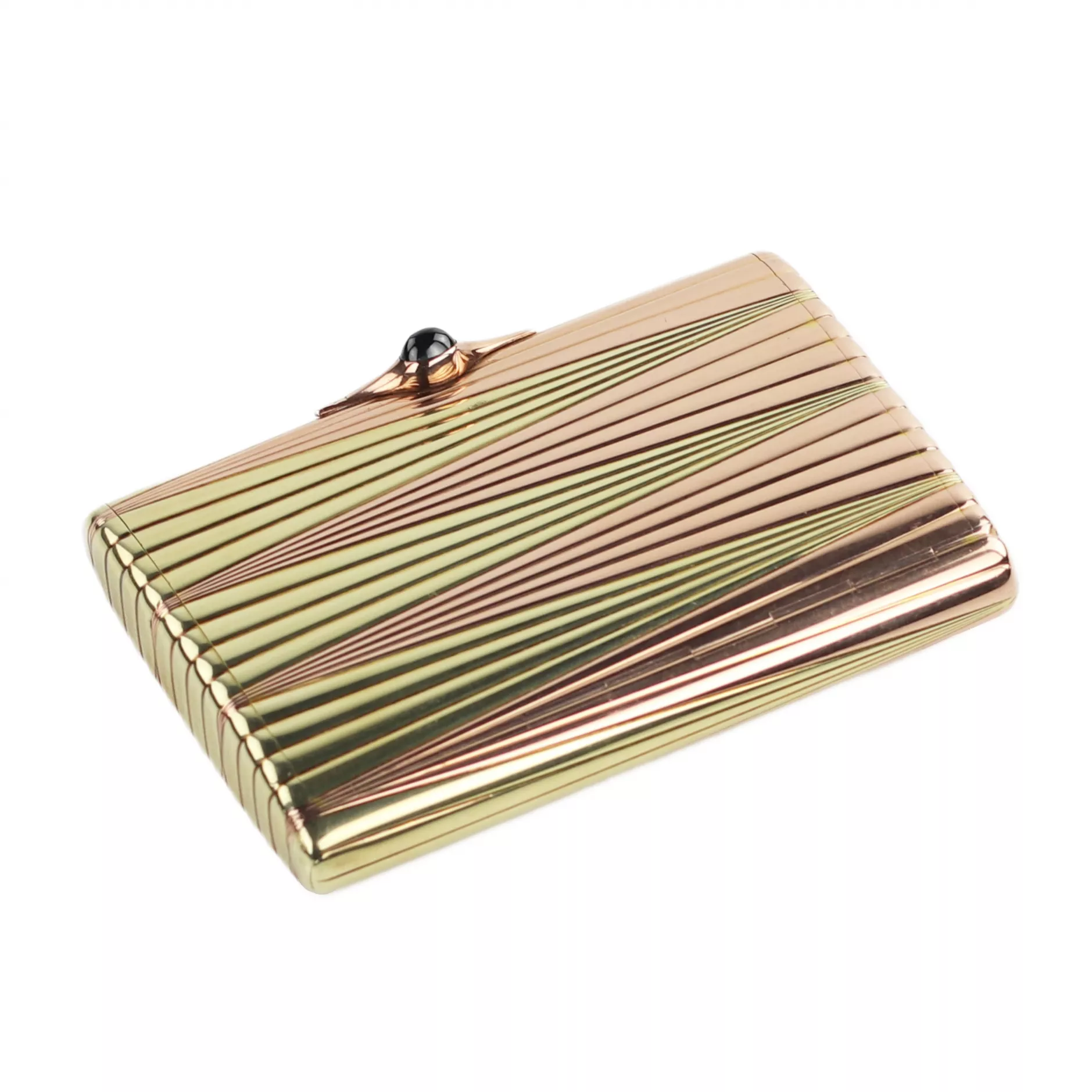 ÉTUI À CIGARETTES RUSSE EN OR 14 CARATS. FABRIQUE BEILIN & SON SAINT-PÉTERSBOURG, 1908–1917