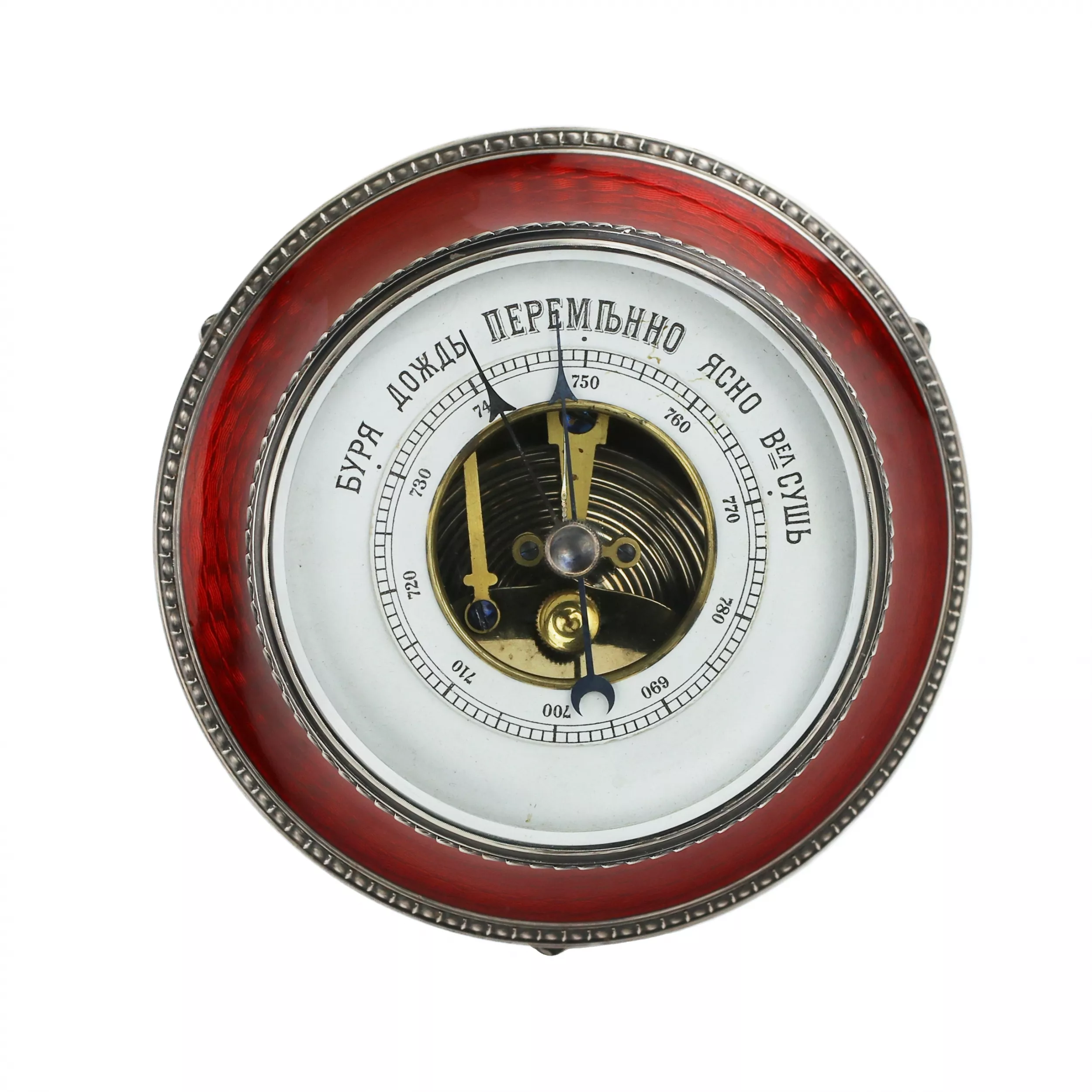 BAROMÈTRE DE TABLE PAR LA MAISON CARL FABERGÉ, MAÎTRE VICTOR AARNE. SAINT-PÉTERSBOURG, 1899–1904
