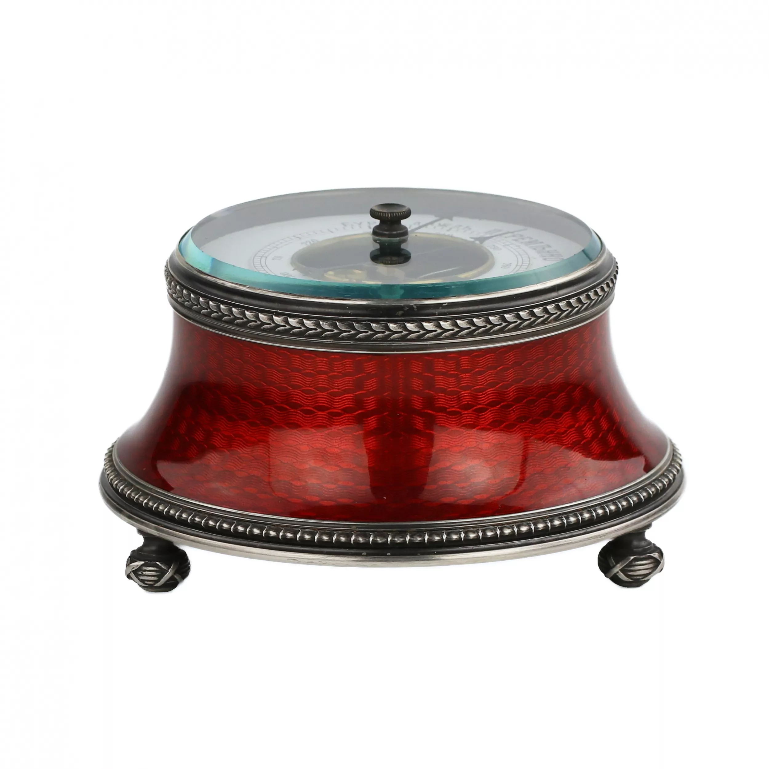 BAROMÈTRE DE TABLE PAR LA MAISON CARL FABERGÉ, MAÎTRE VICTOR AARNE. SAINT-PÉTERSBOURG, 1899–1904