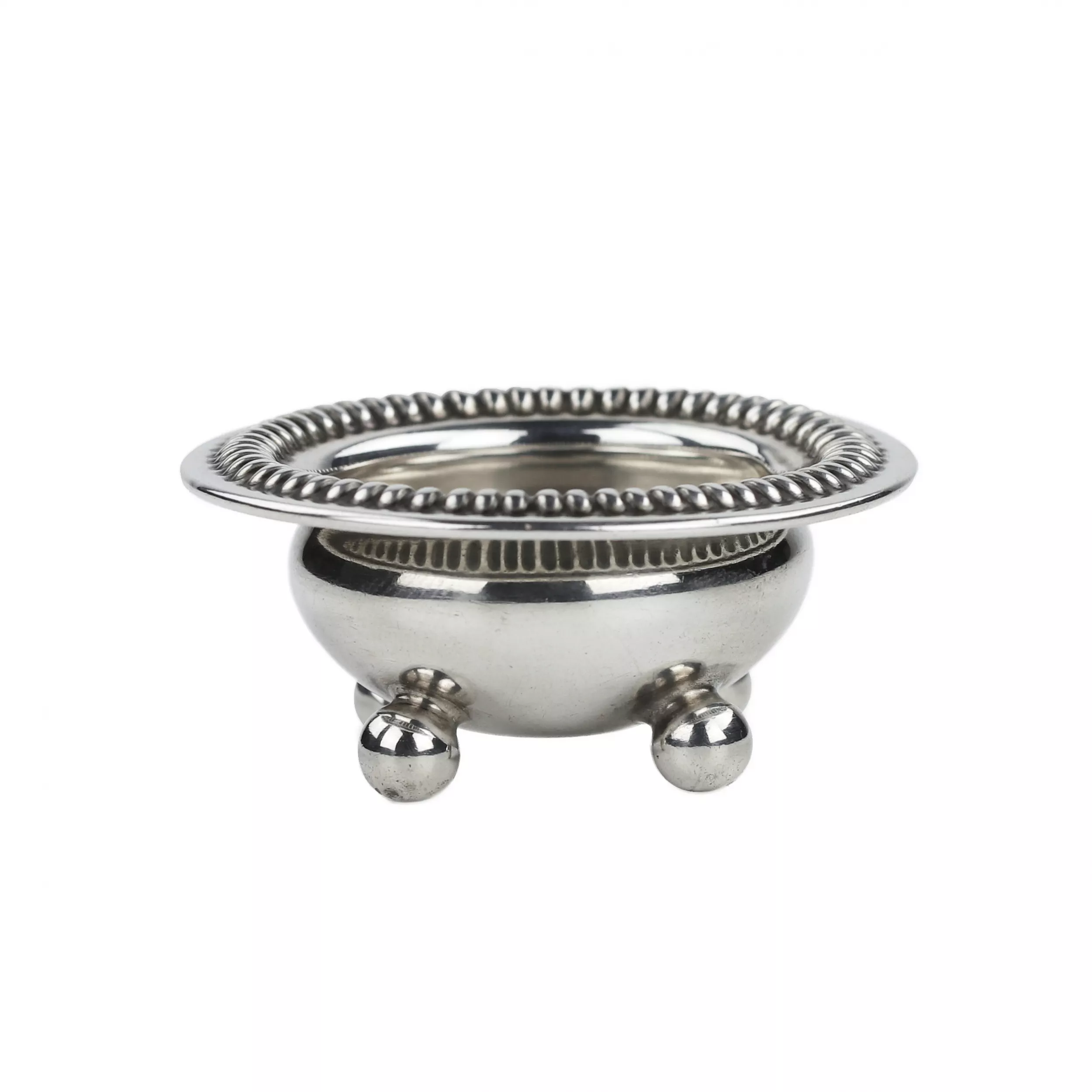 SALERON SUR TROIS PIEDS BOULE GORHAM SILVER CO., ÉTATS-UNIS, XXe SIÈCLE