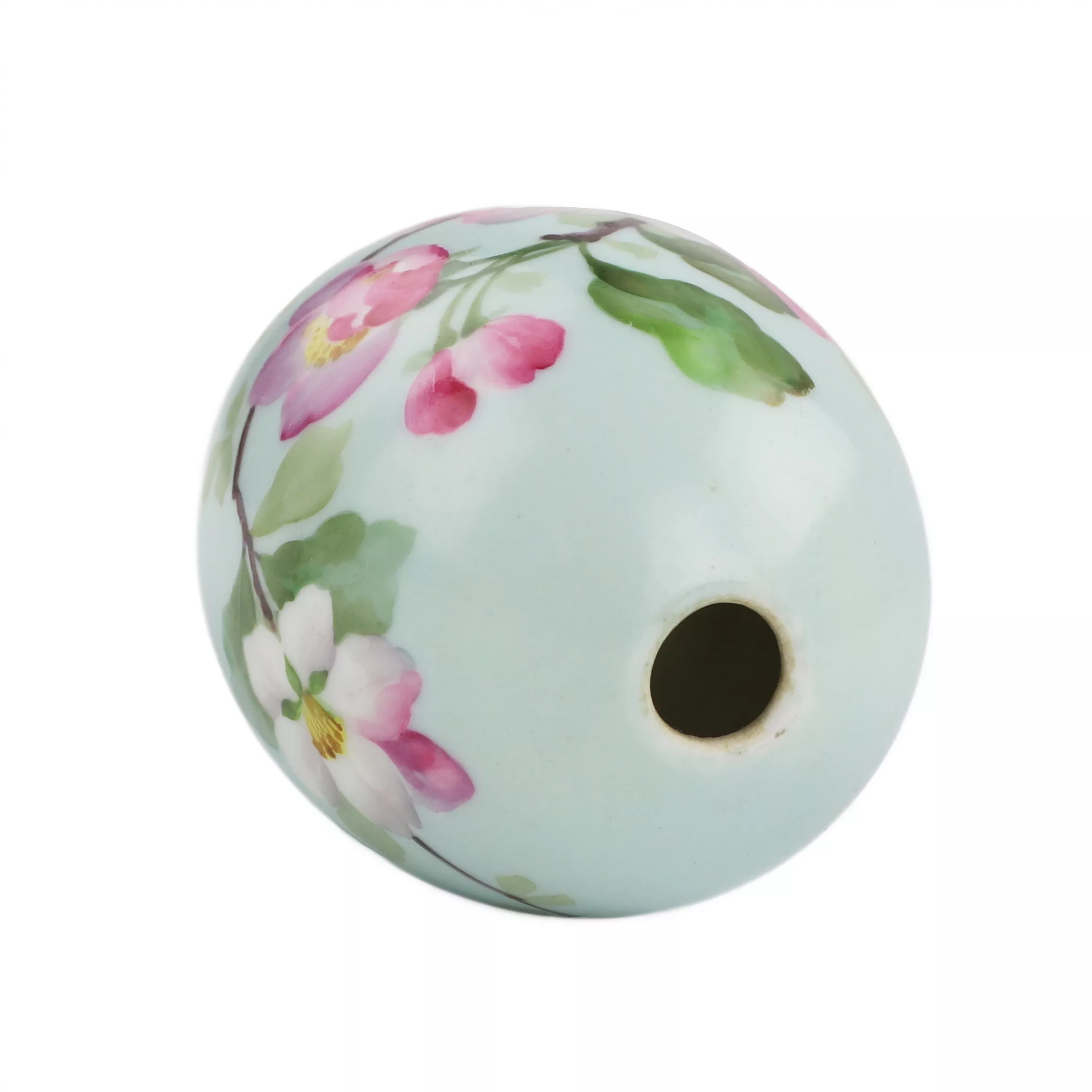 PORCELAIN EASTER EGG WITH HAND-PAINTED BLOSSOMING APPLE ORCHARD RUSSIA, LATE 19TH CENTURY (C. 1890–1900)