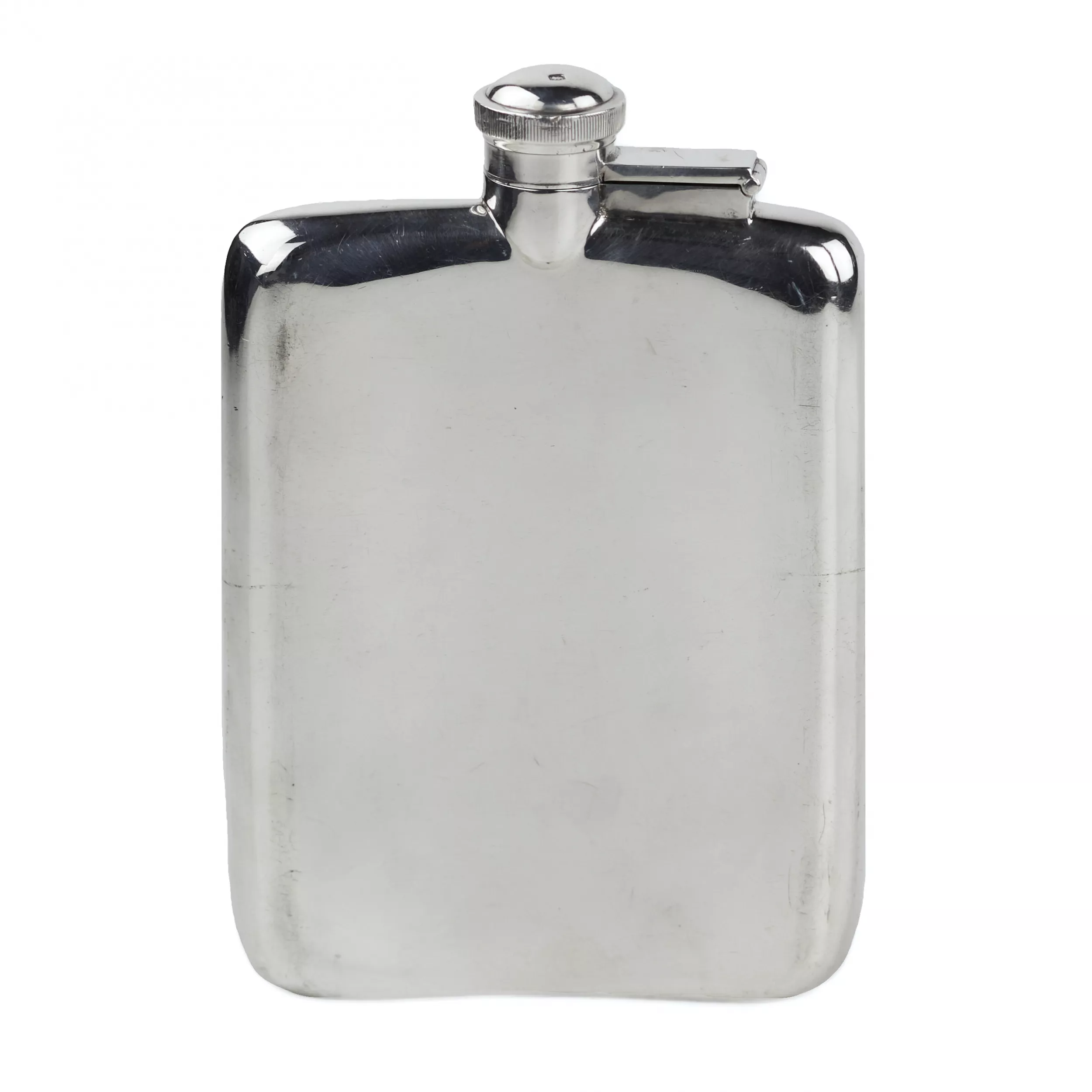 SILVER HIP FLASK. MAPPIN & WEBB. SHEFFIELD, ENGLAND. 1918