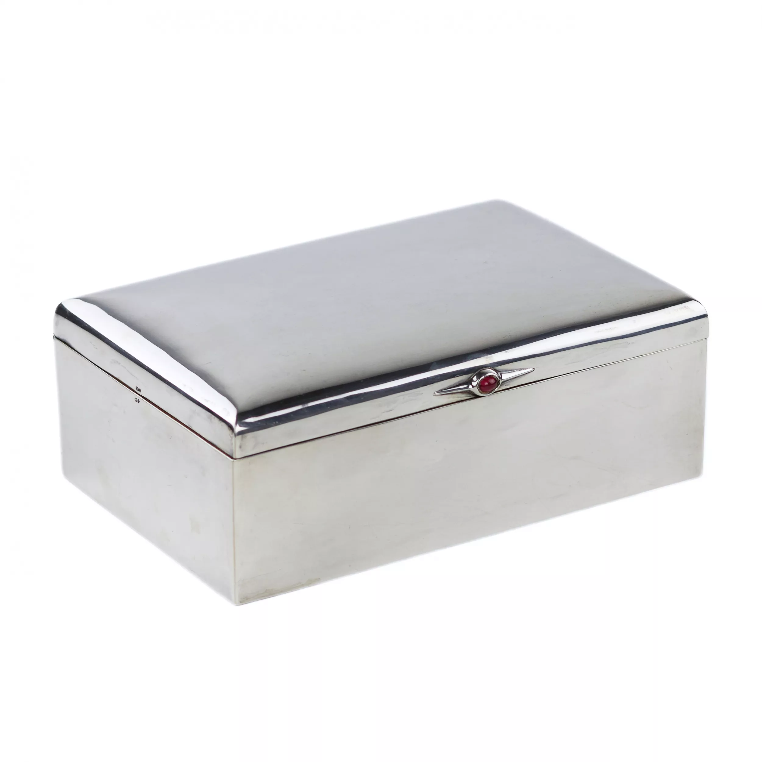 BOÎTE À CIGARes EN ARGENT AVEC CABOCHON SUÈDE, XXe SIÈCLE