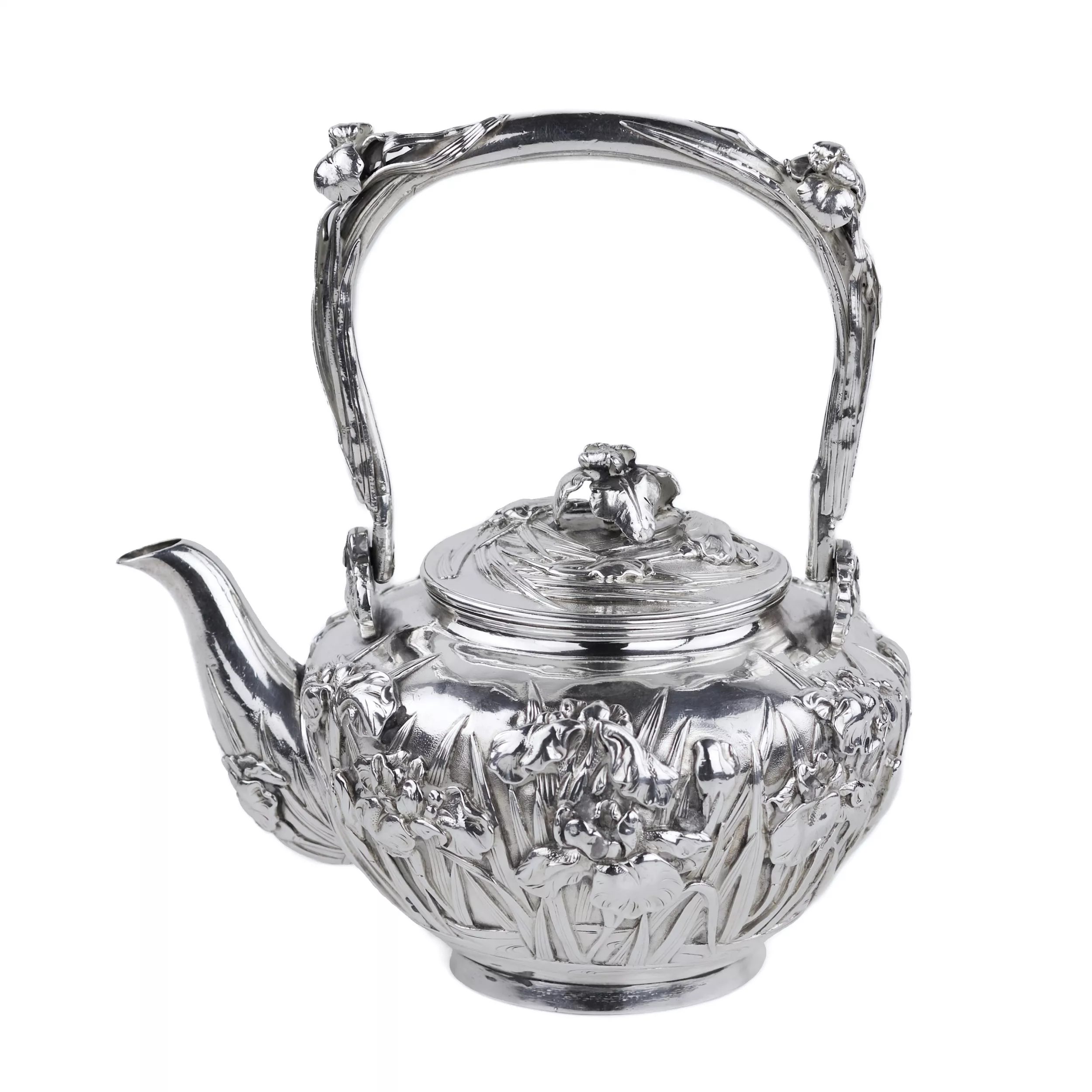 SILVER TEA SET JAPAN, MEIJI PERIOD (1868-1912) 